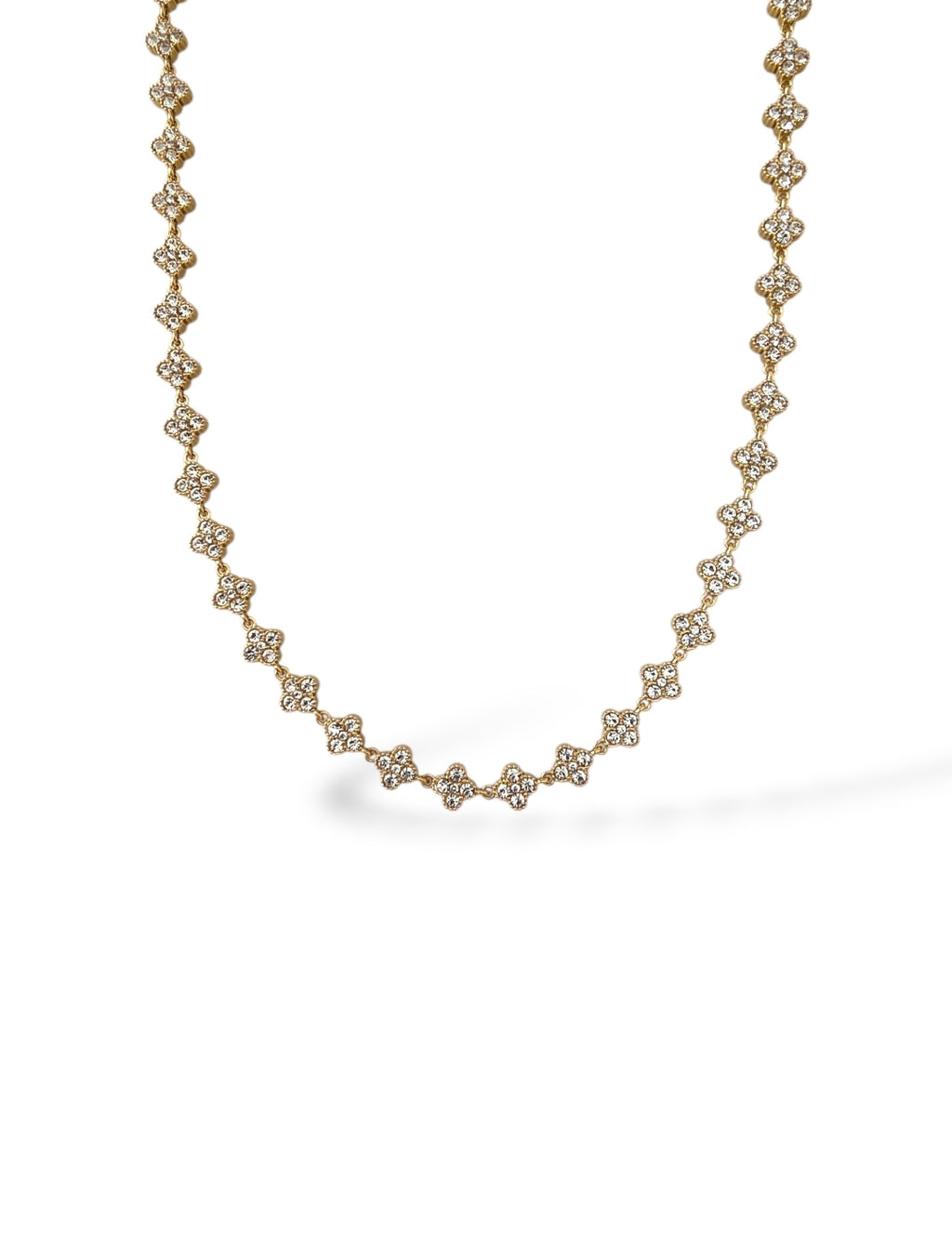 Nolita • Collier trèfles en acier inoxydable et zircons