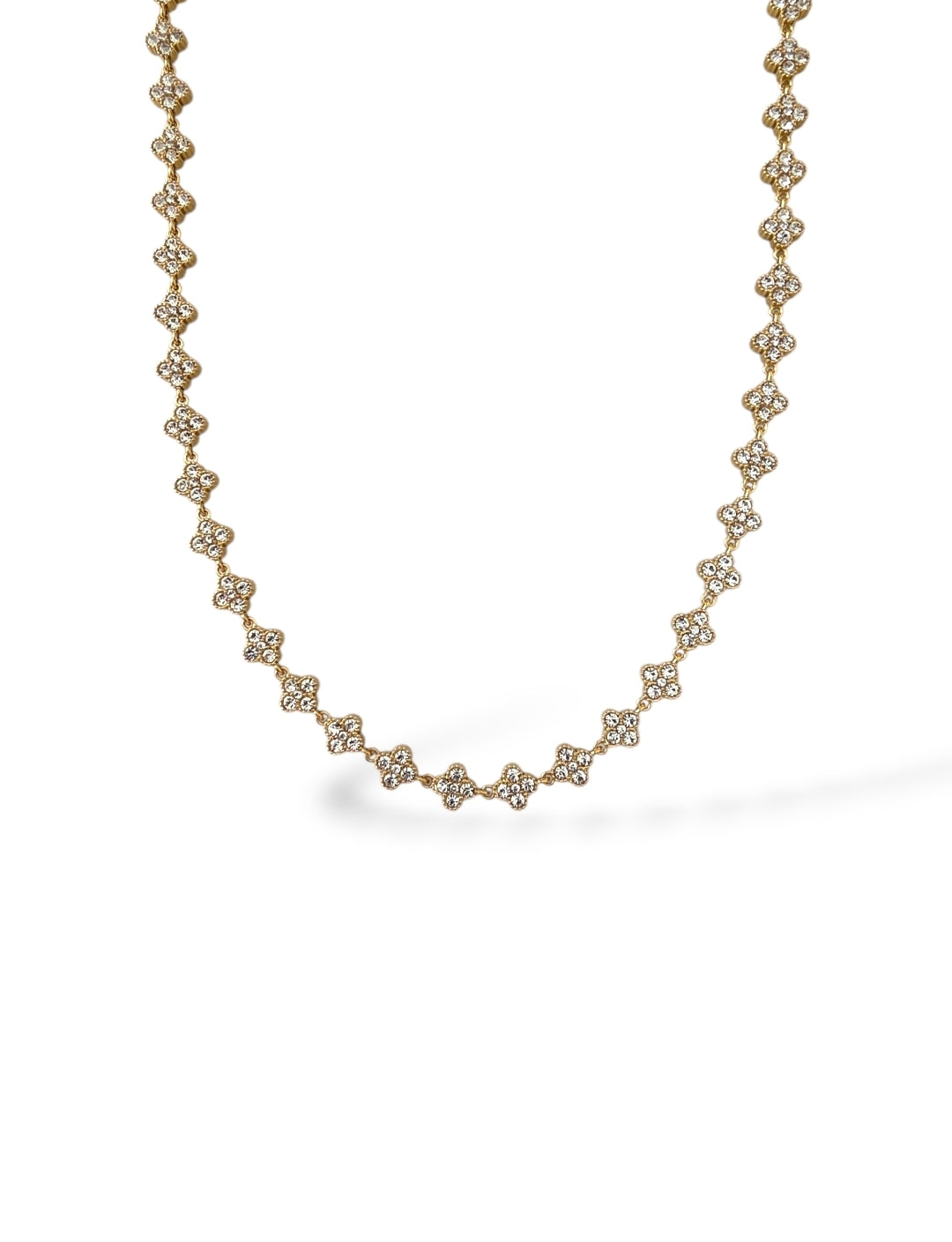Nolita • Collier trèfles en acier inoxydable et zircons