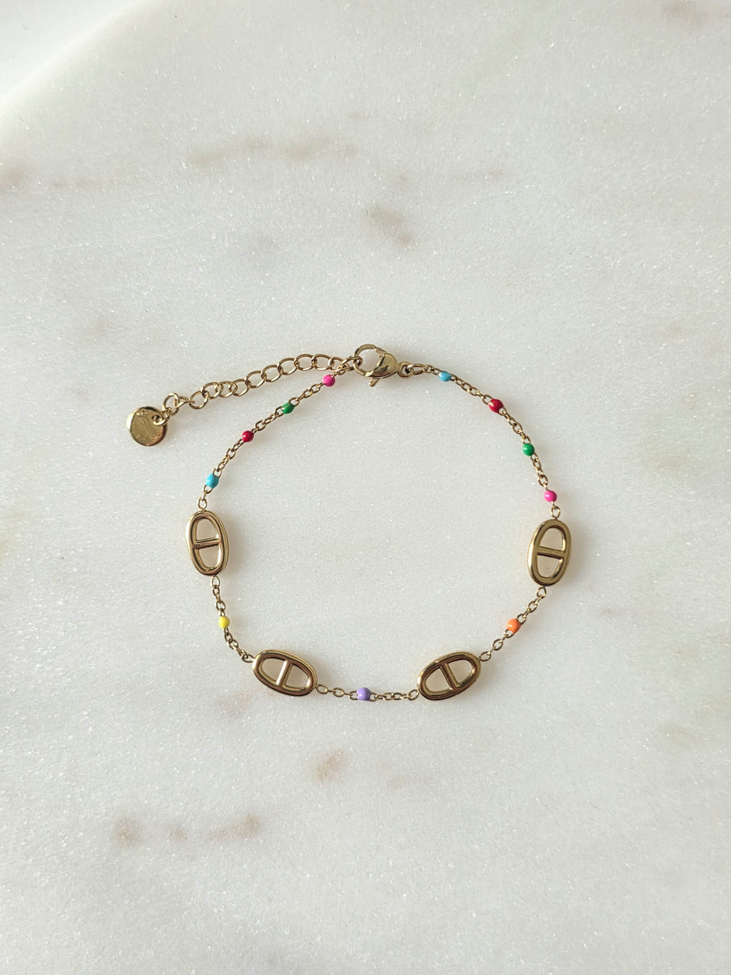 Anaelle multicolore • Bracelet acier inoxydable