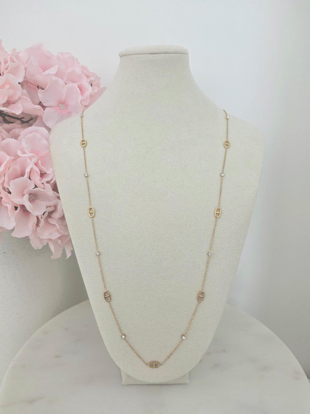 Ambre • Sautoir en acier inoxydable