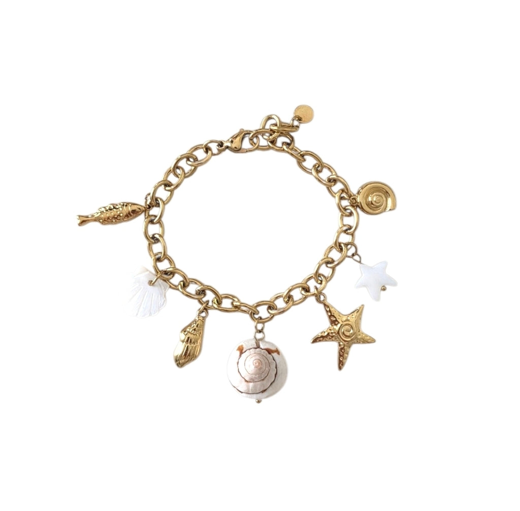 April • Bracelet breloque acier inoxydable