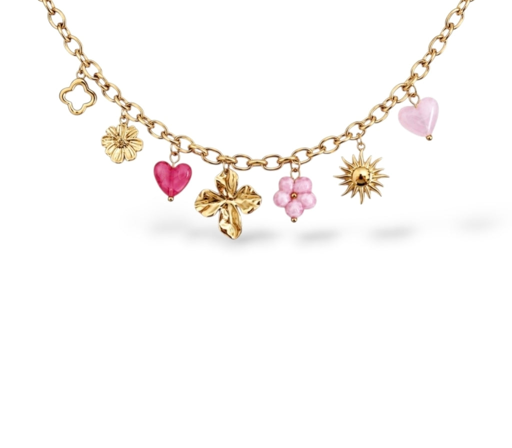 Gaïa • Collier breloque acier inoxydable