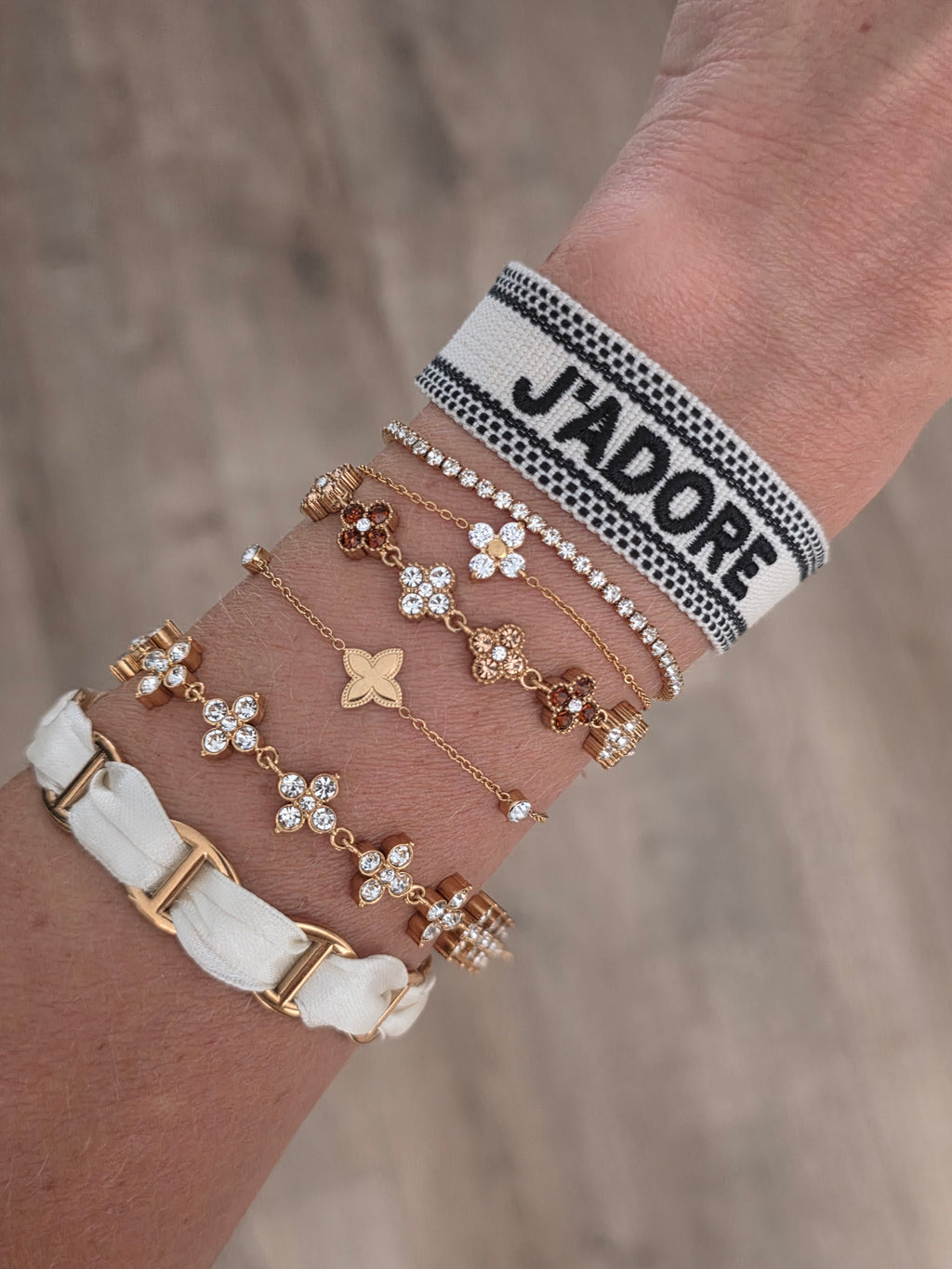 Liany • Bracelet J’adore en tissu