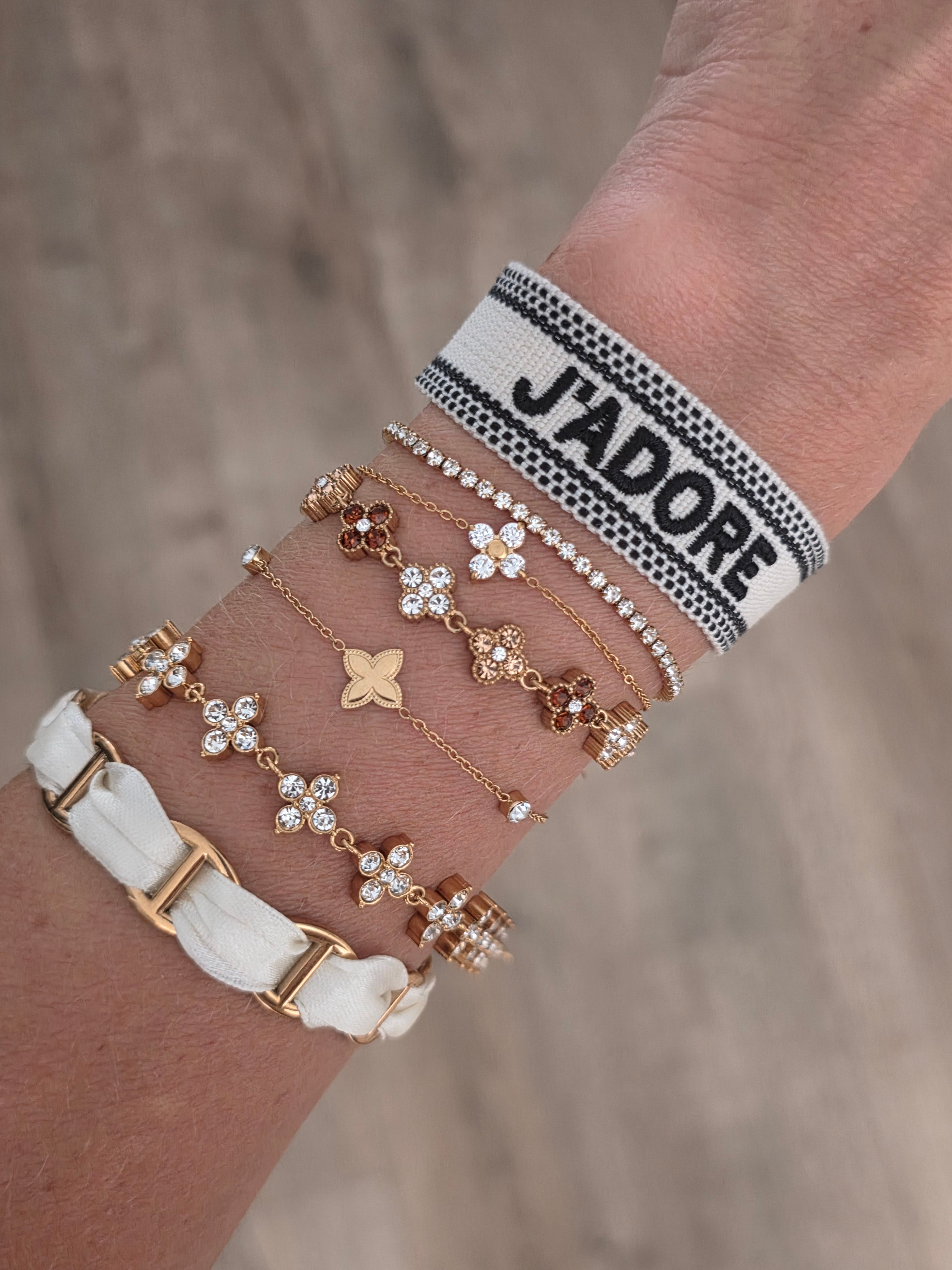 Liany • Bracelet J’adore en tissu