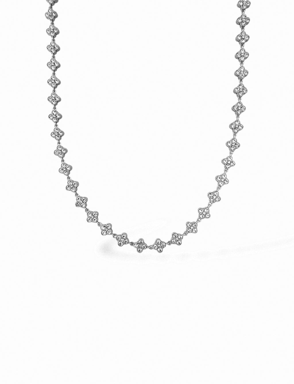 Nolita • Collier trèfles en acier inoxydable et zircons
