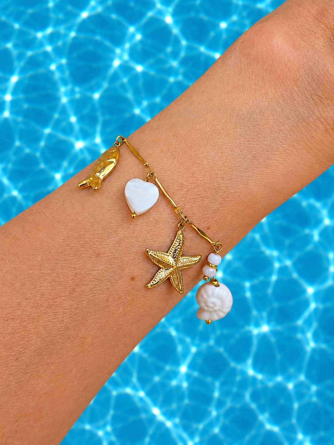 Hina • Bracelet breloque acier inoxydable