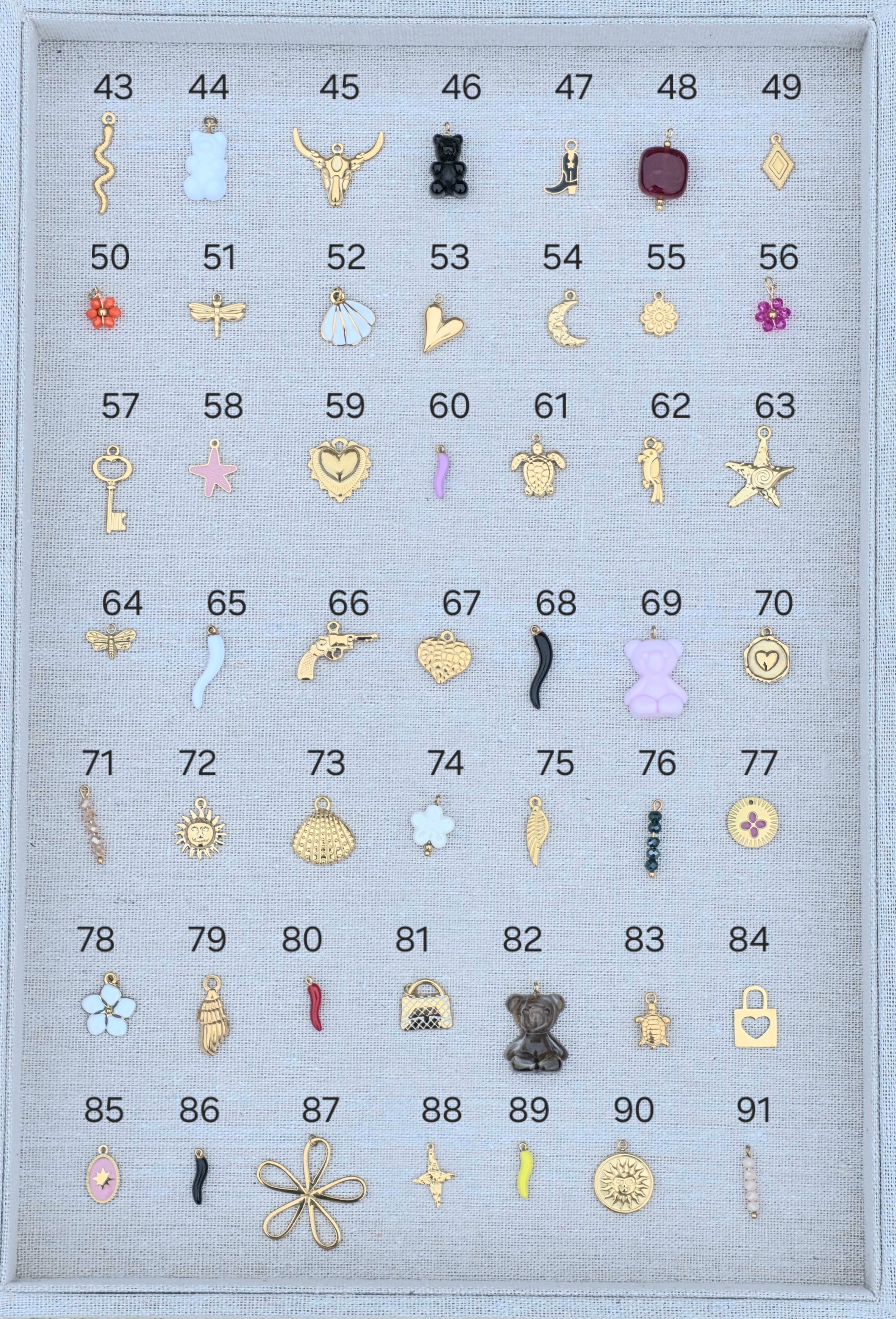 Bar à charms • Collier breloque acier inoxydable