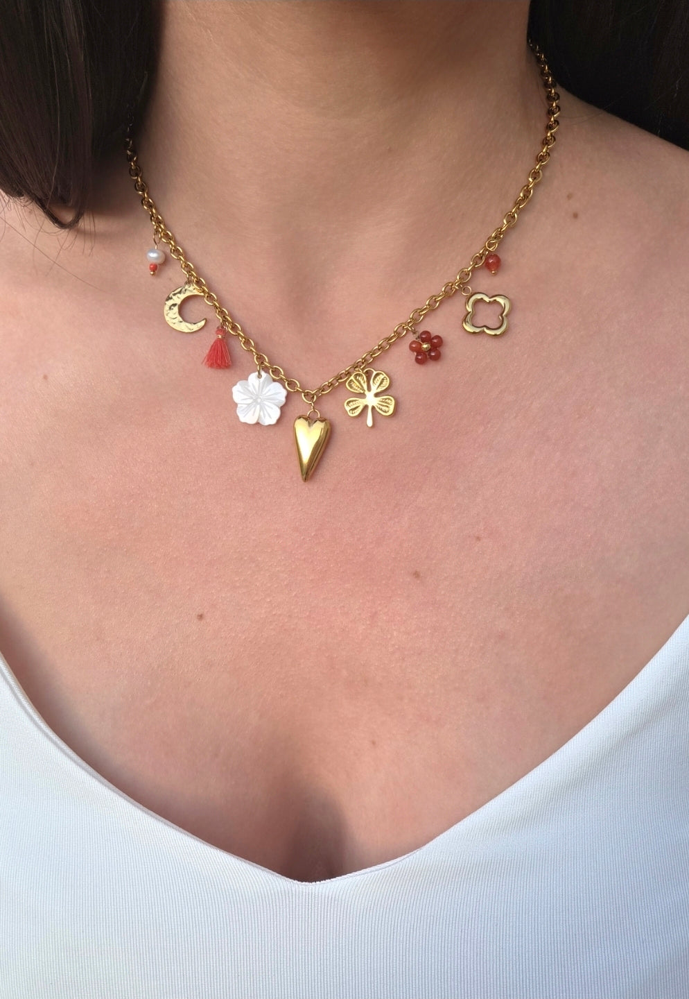 Temana • Collier breloque acier inoxydable