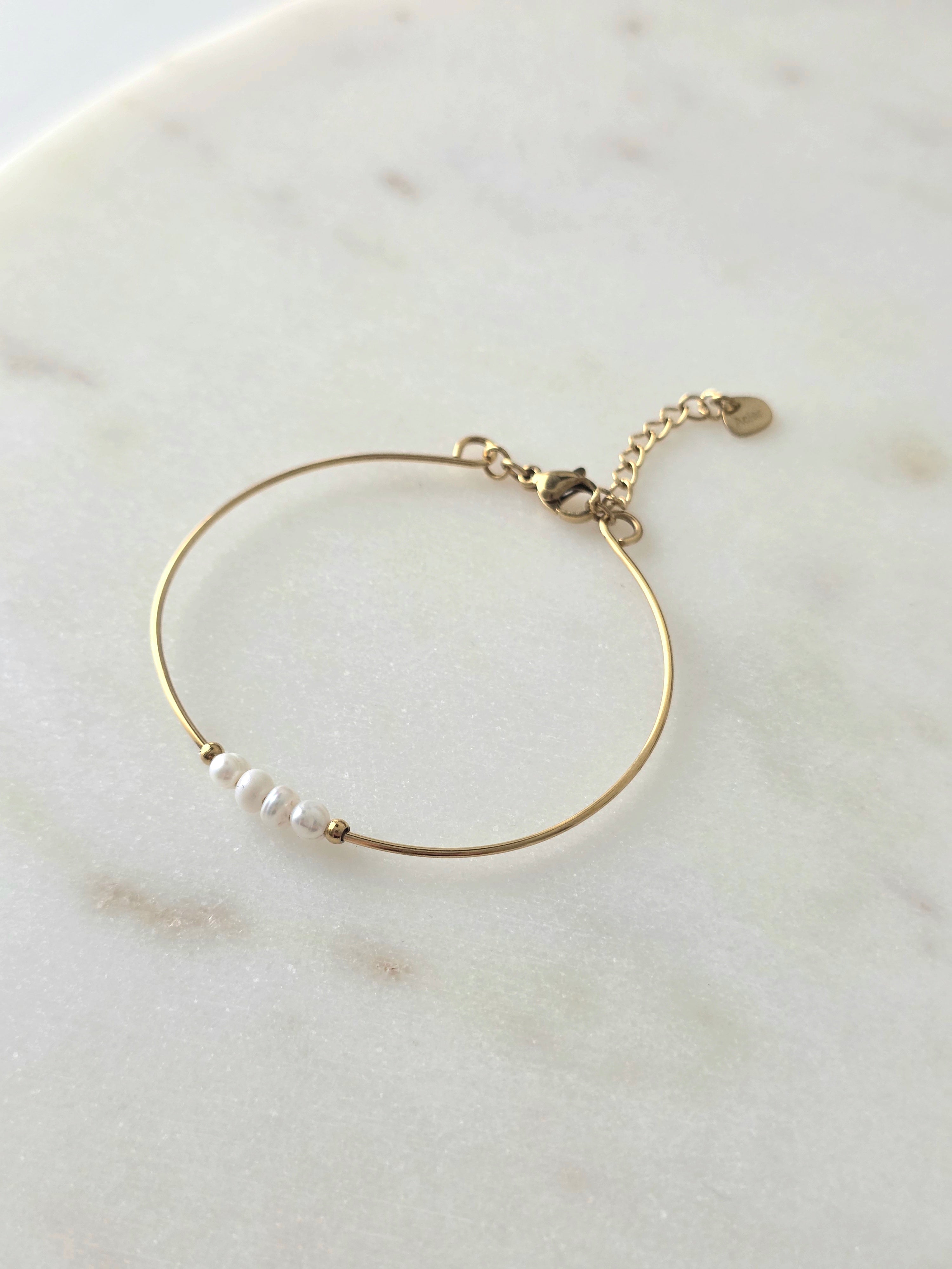 Emna perles d’eau douce • Jonc acier inoxydable