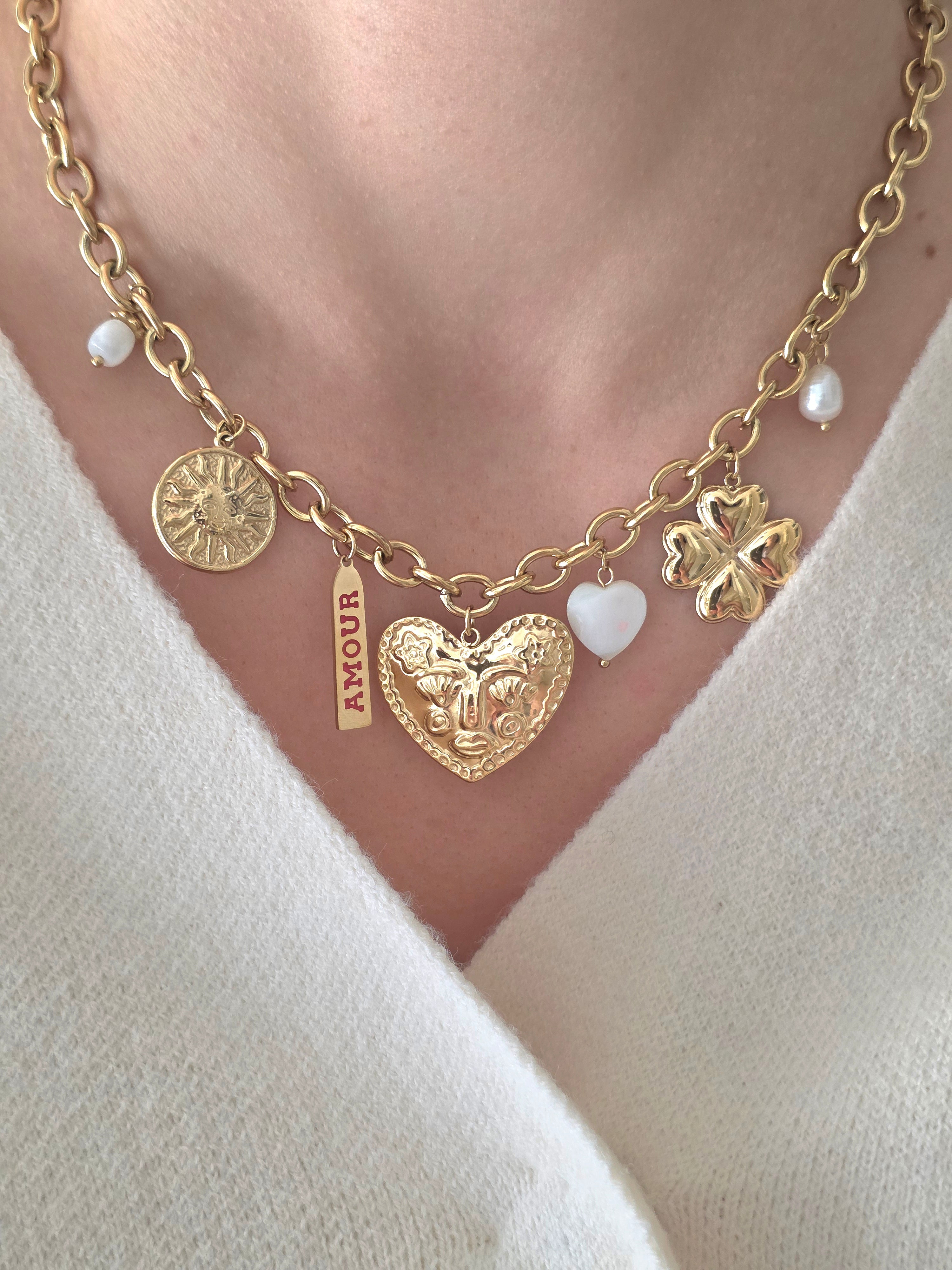 Esmée • Collier breloque acier inoxydable