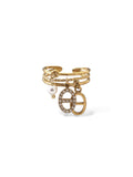 Lauryne • Bague breloque acier inoxydable