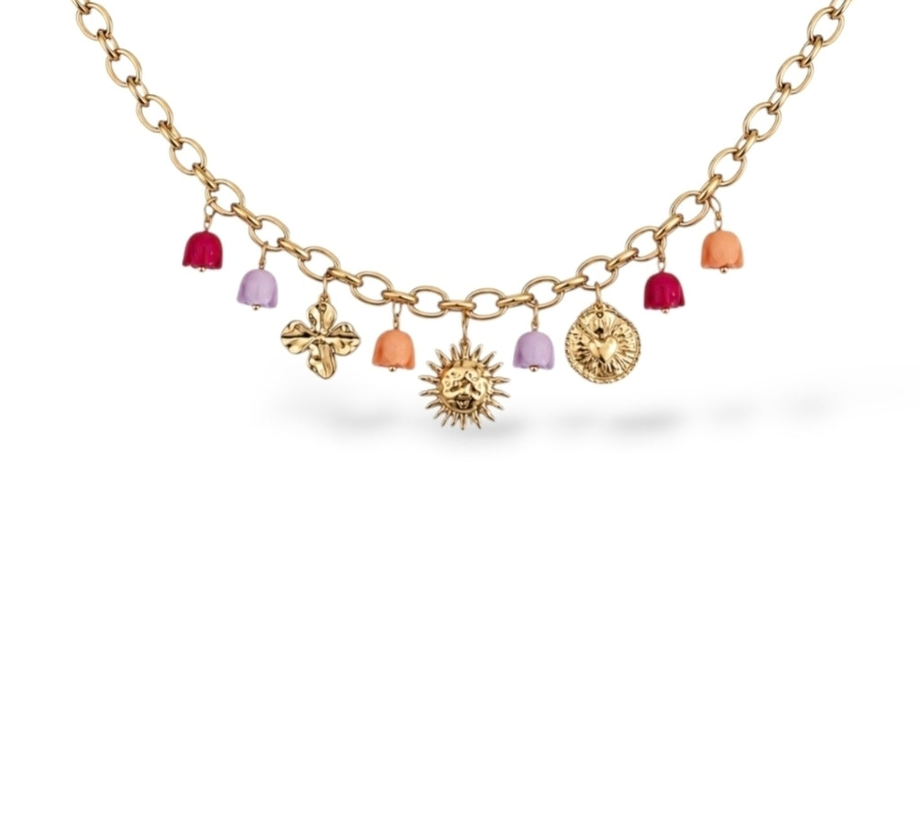 Atea • Collier breloque acier inoxydable