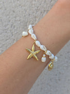 Tita • Bracelet breloque acier inoxydable et coquillage
