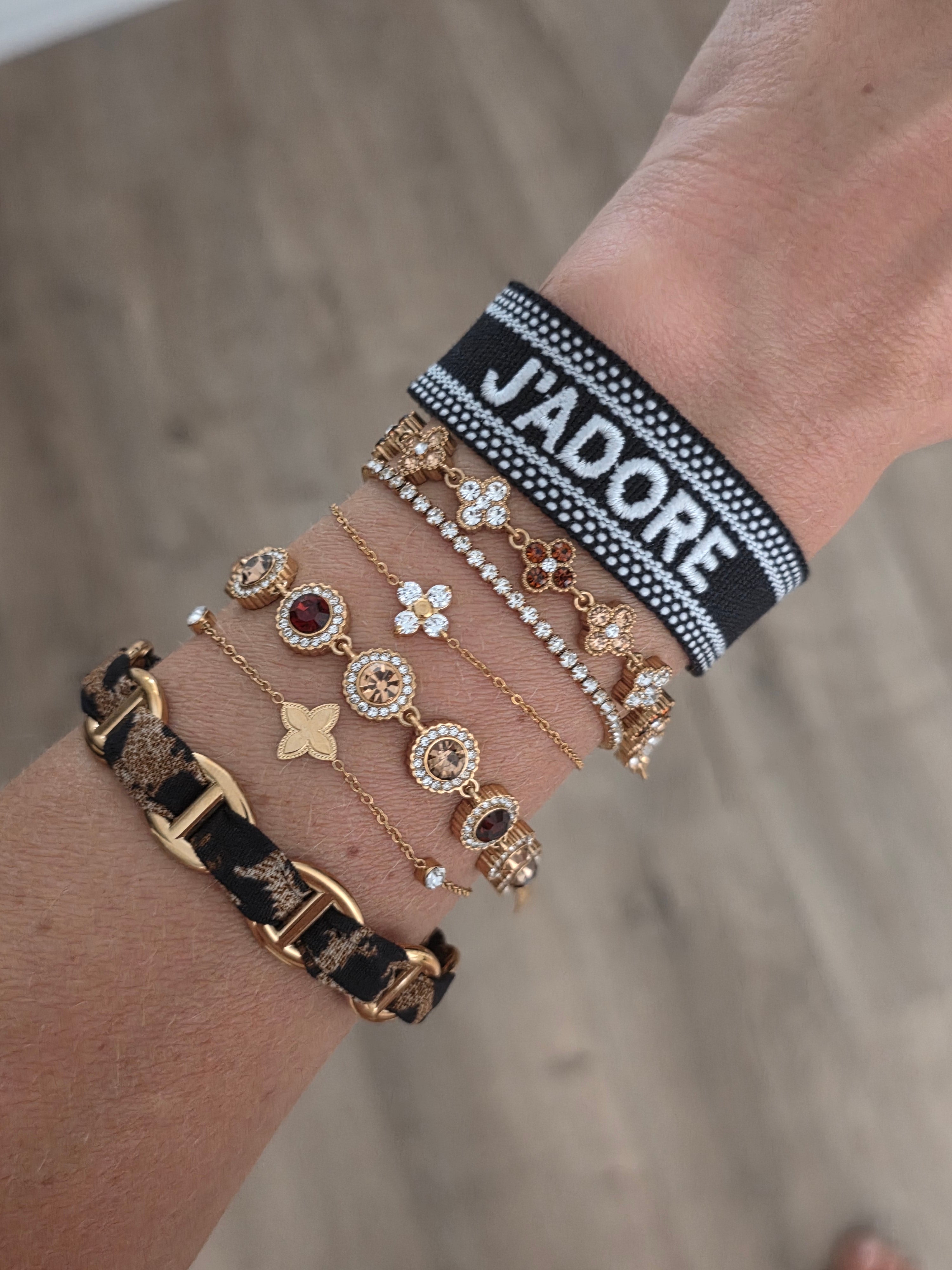 Liany • Bracelet J’adore en tissu