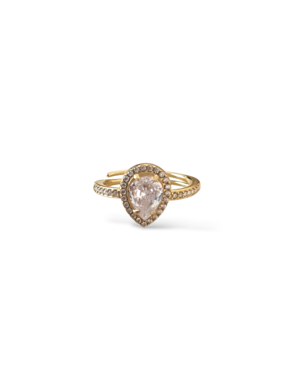 Stella • Bague en acier inoxydable et zircons
