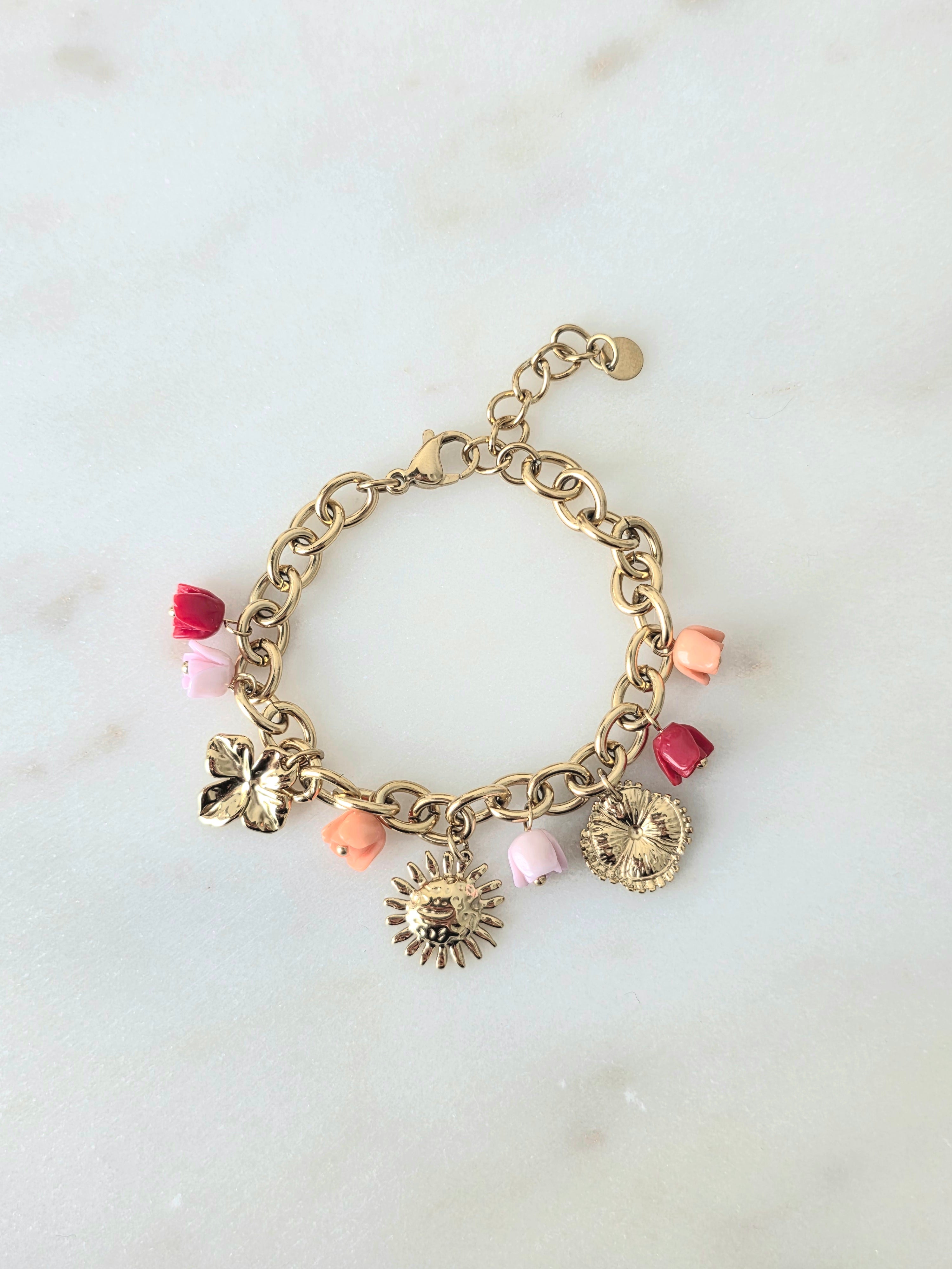 Alya • Bracelet breloques acier inoxydable