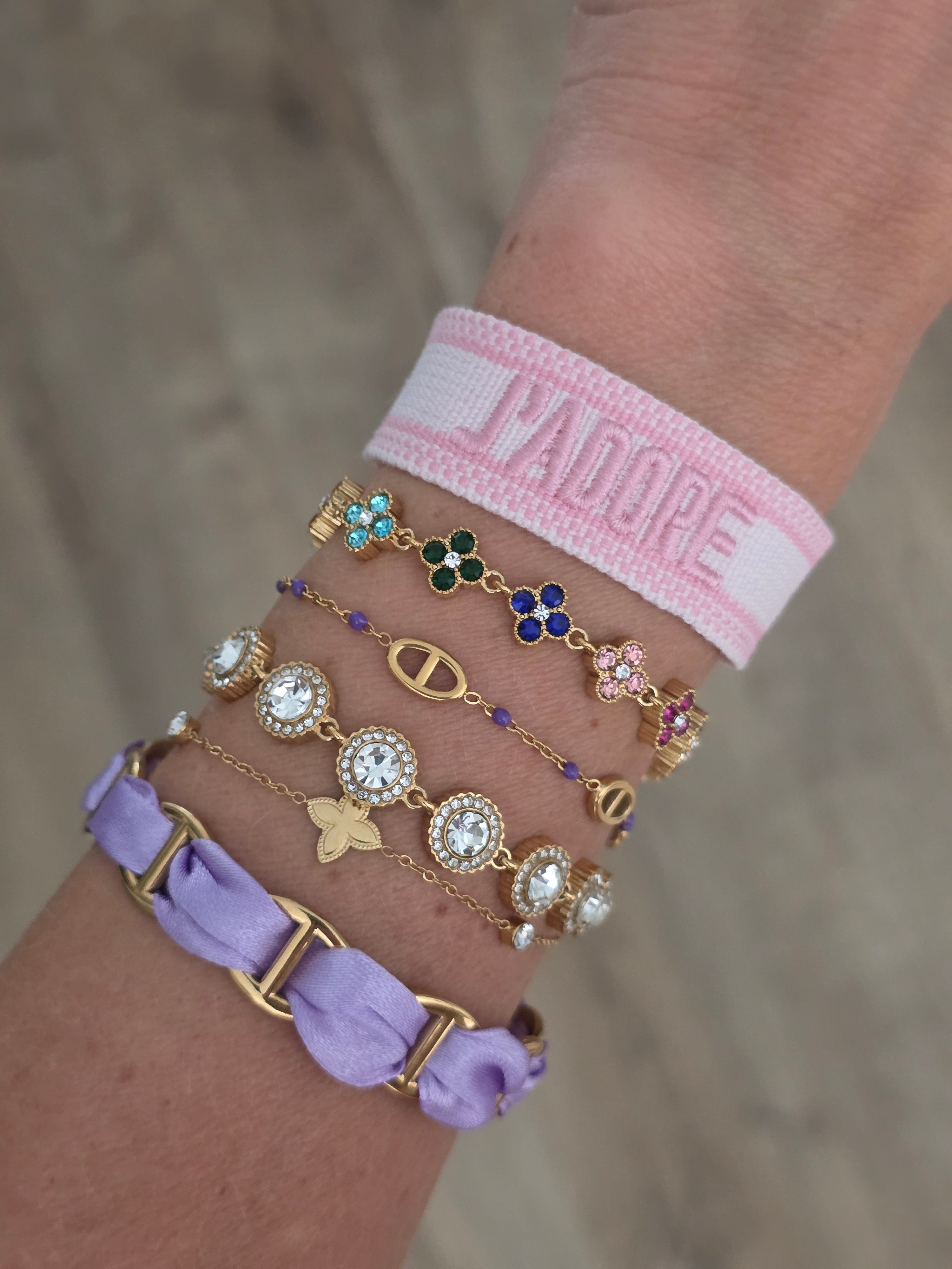 Liany • Bracelet J’adore en tissu