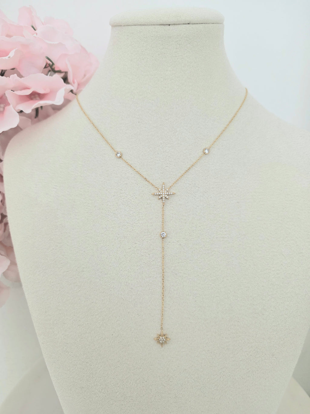 Rosalie • Collier en acier inoxydable et zircons