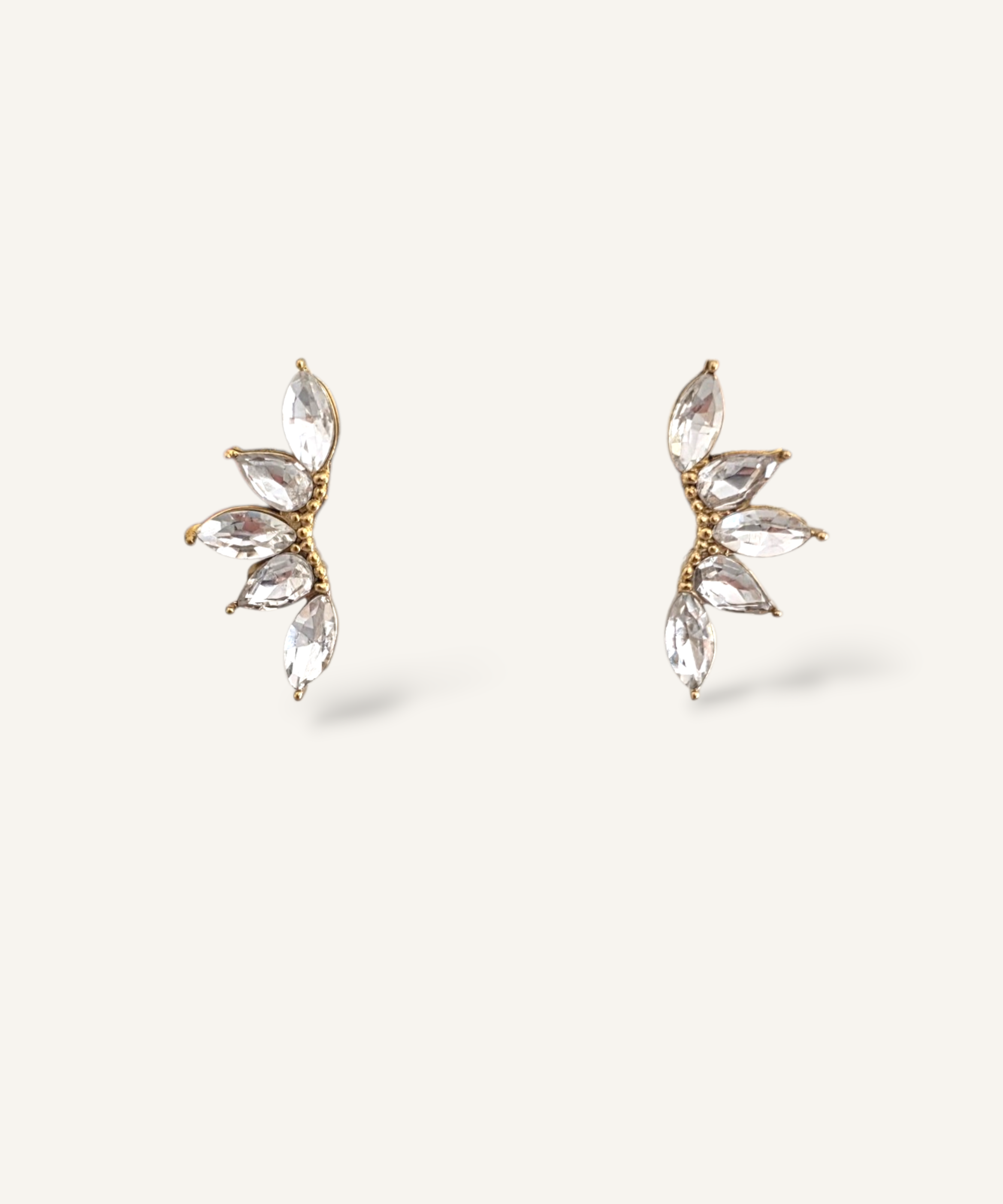 Marina • Boucles d'oreilles en acier inoxydable et zircons