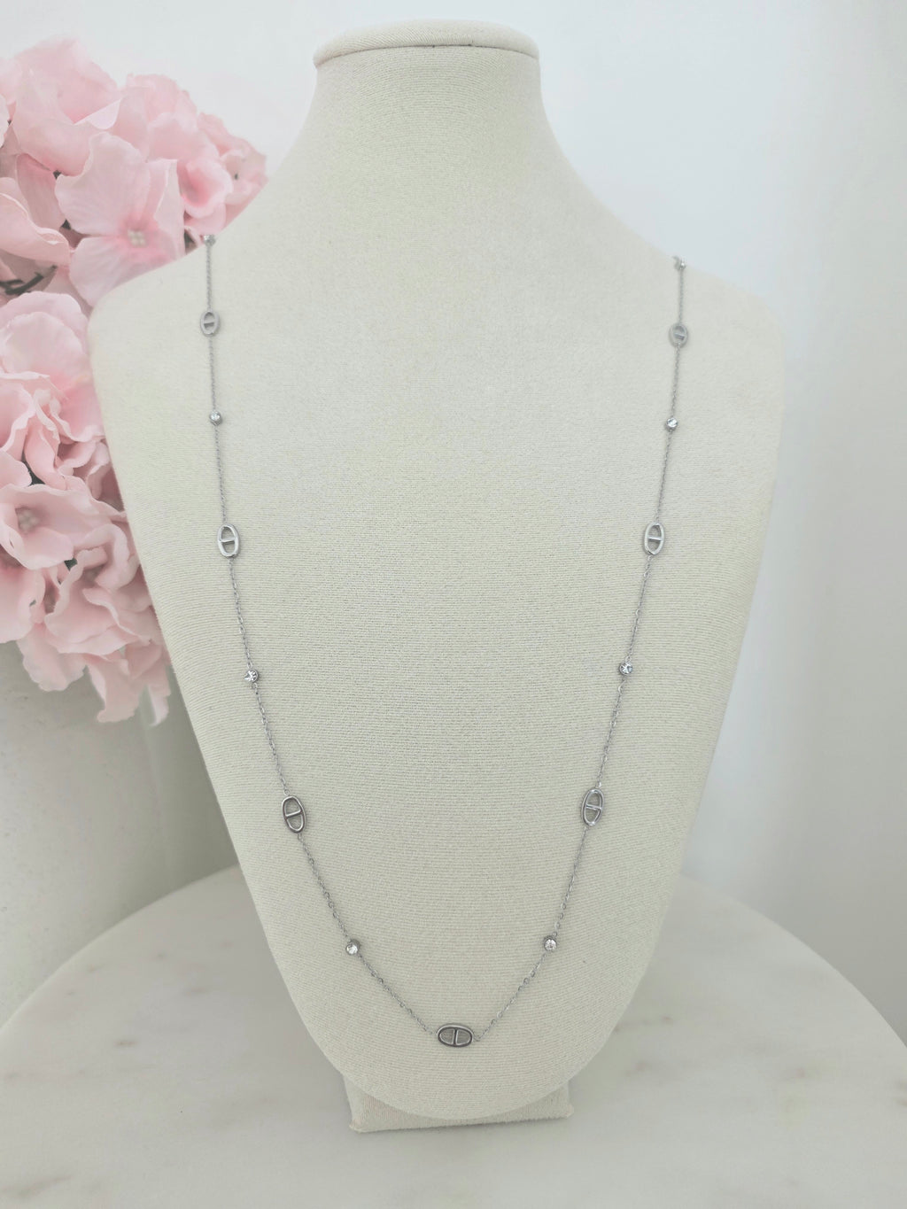 Ambre • Sautoir en acier inoxydable