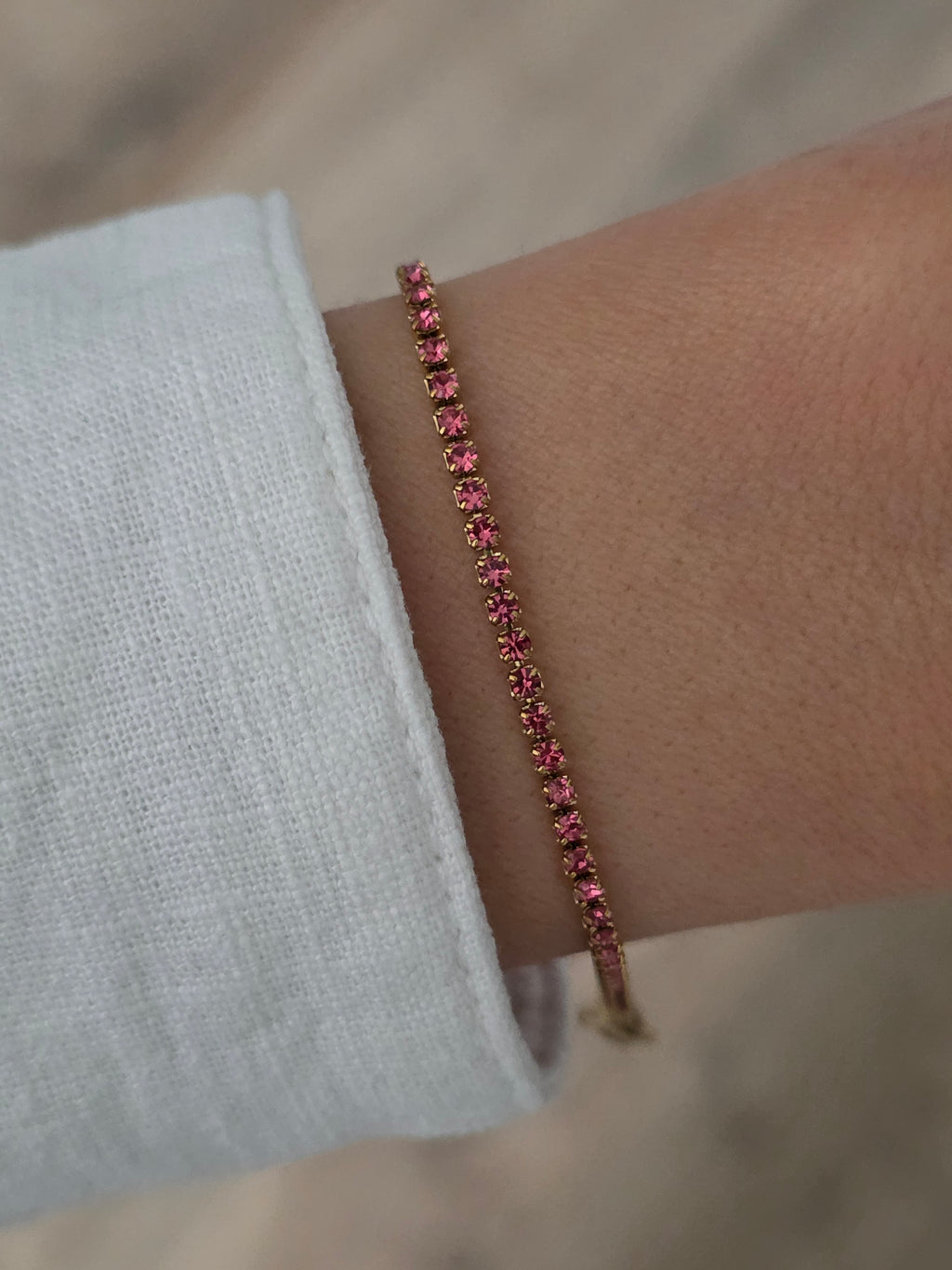Méline rose  • Bracelet acier inoxydable