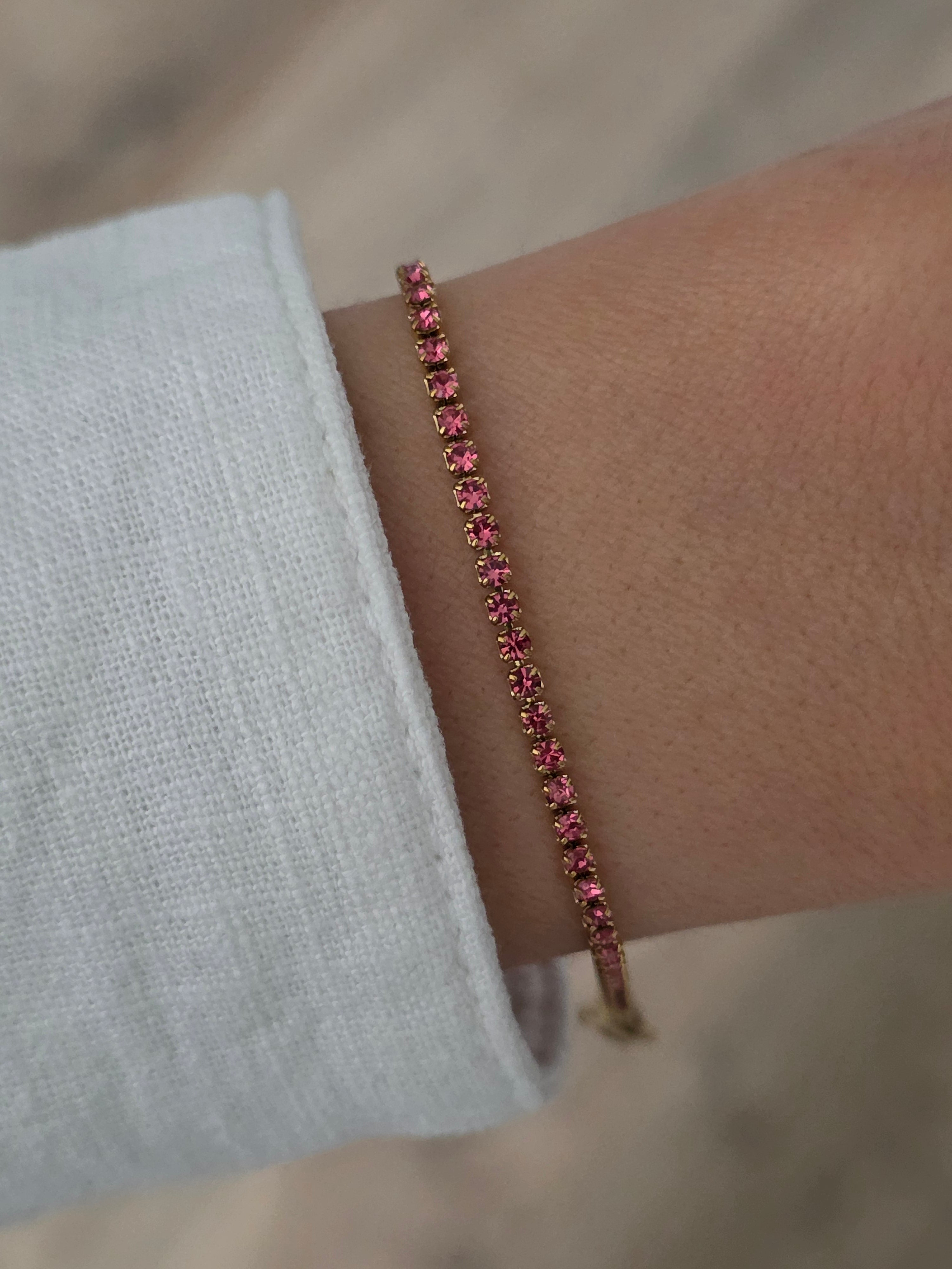 Méline rose  • Bracelet acier inoxydable
