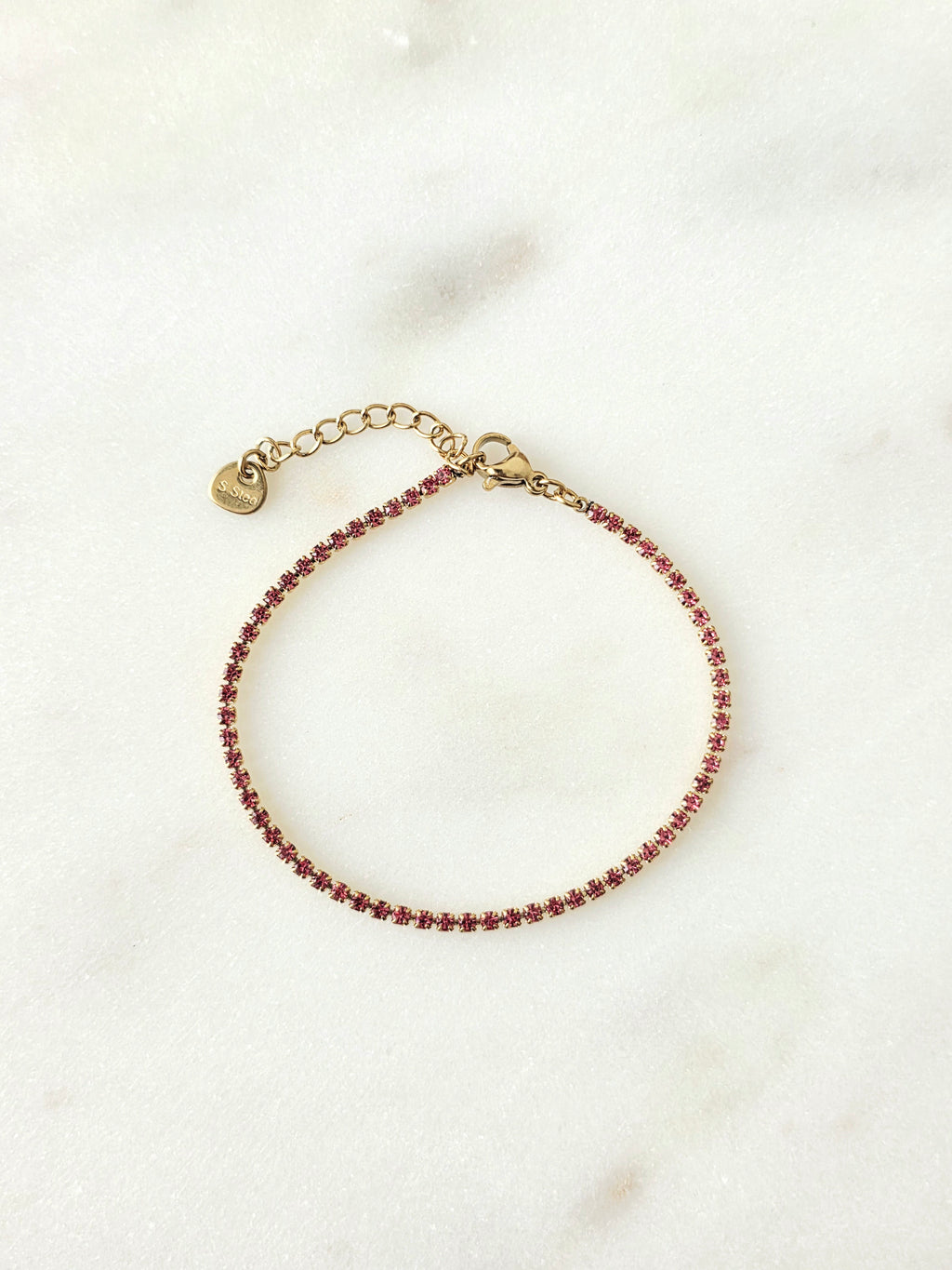 Méline rose  • Bracelet acier inoxydable