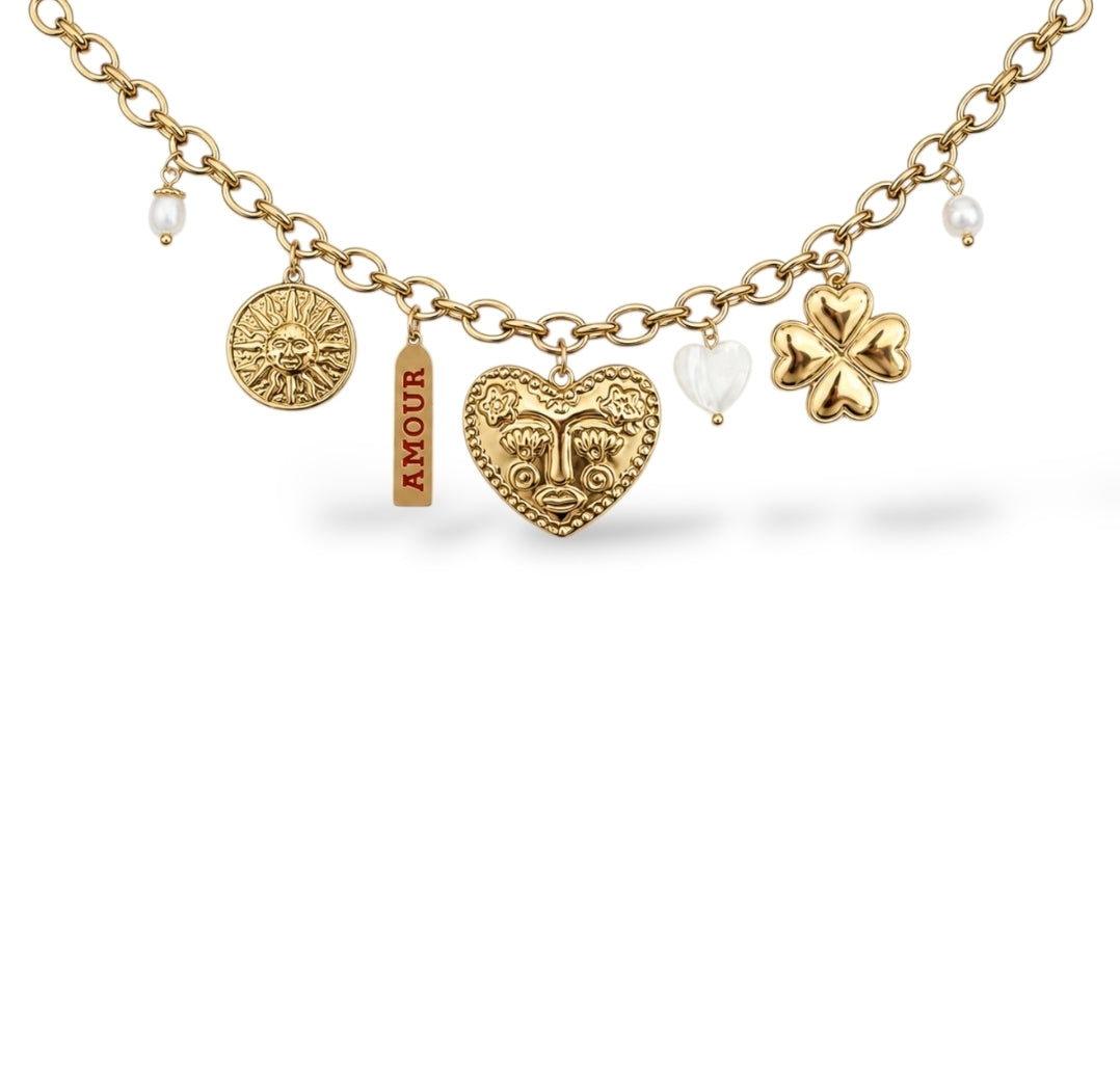 Esmée • Collier breloque acier inoxydable