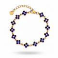 Federicka bleu • Bracelet acier inoxydable