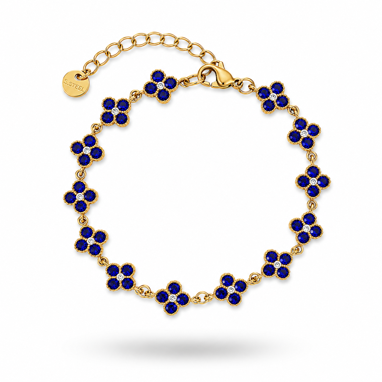 Federicka bleu • Bracelet acier inoxydable