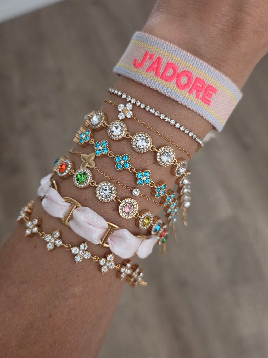 Liany • Bracelet J’adore en tissu