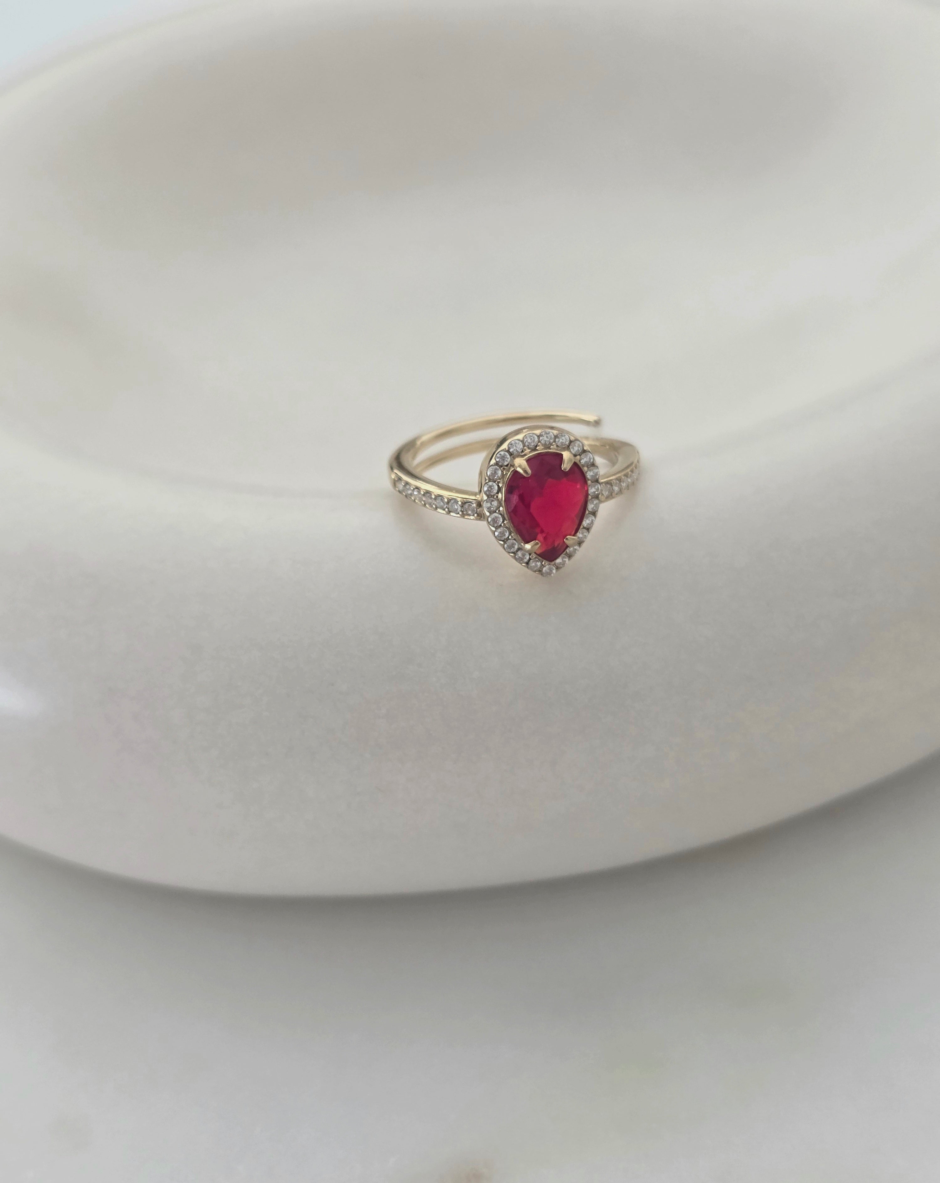 Stella • Bague en acier inoxydable et zircons