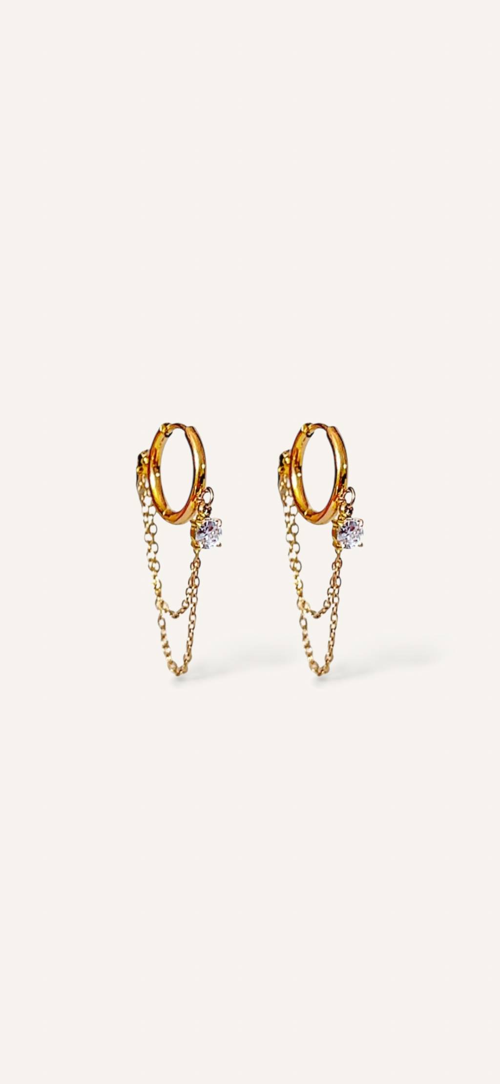 Maggie • Boucles d'oreilles en acier inoxydable et zircons