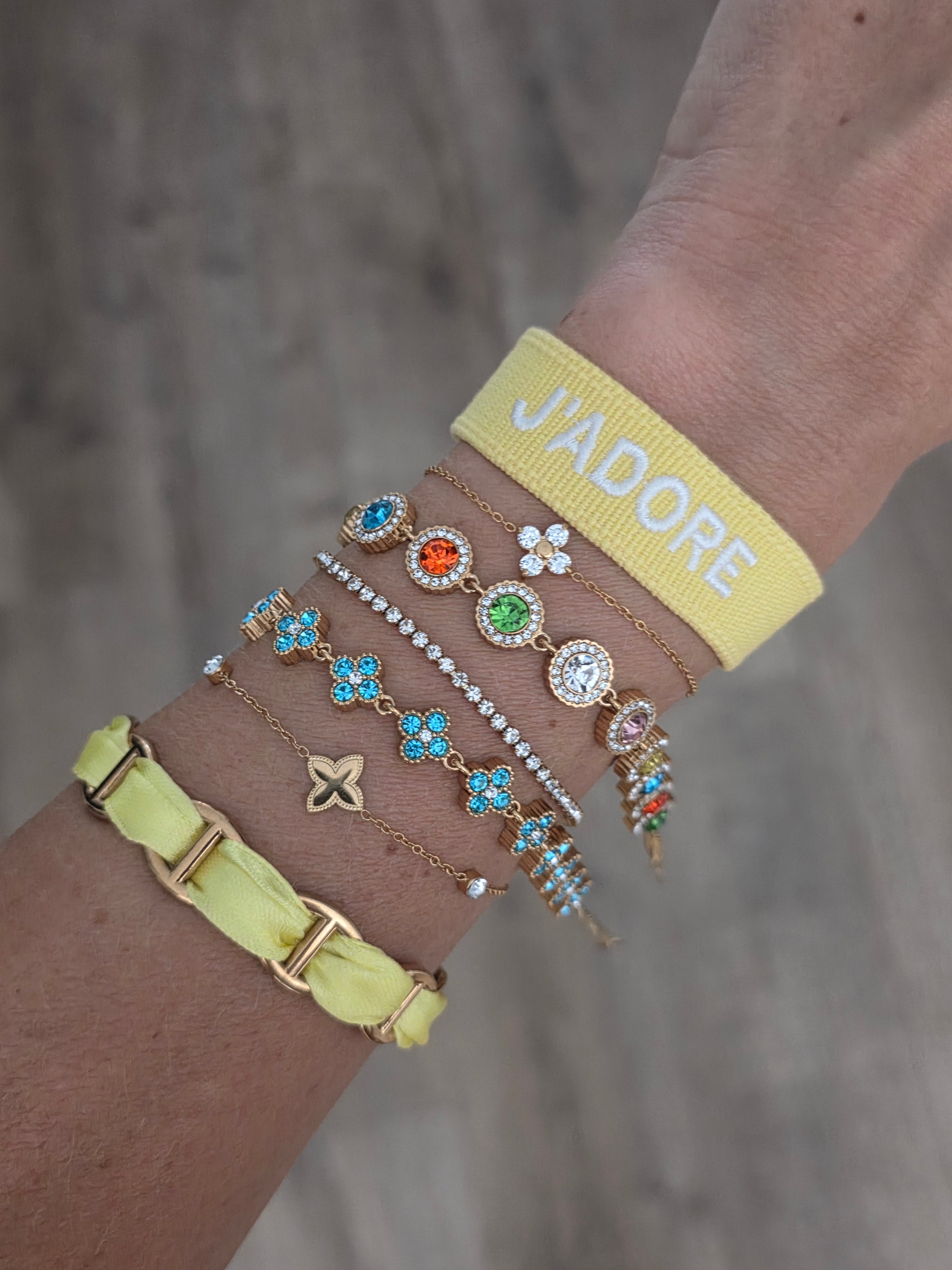 Liany • Bracelet J’adore en tissu