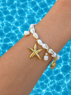 Tita • Bracelet breloque acier inoxydable et coquillage