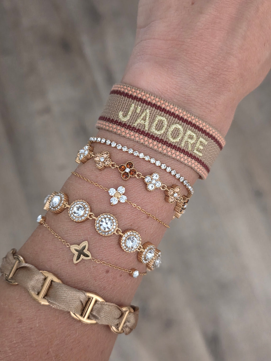 Liany • Bracelet J’adore en tissu