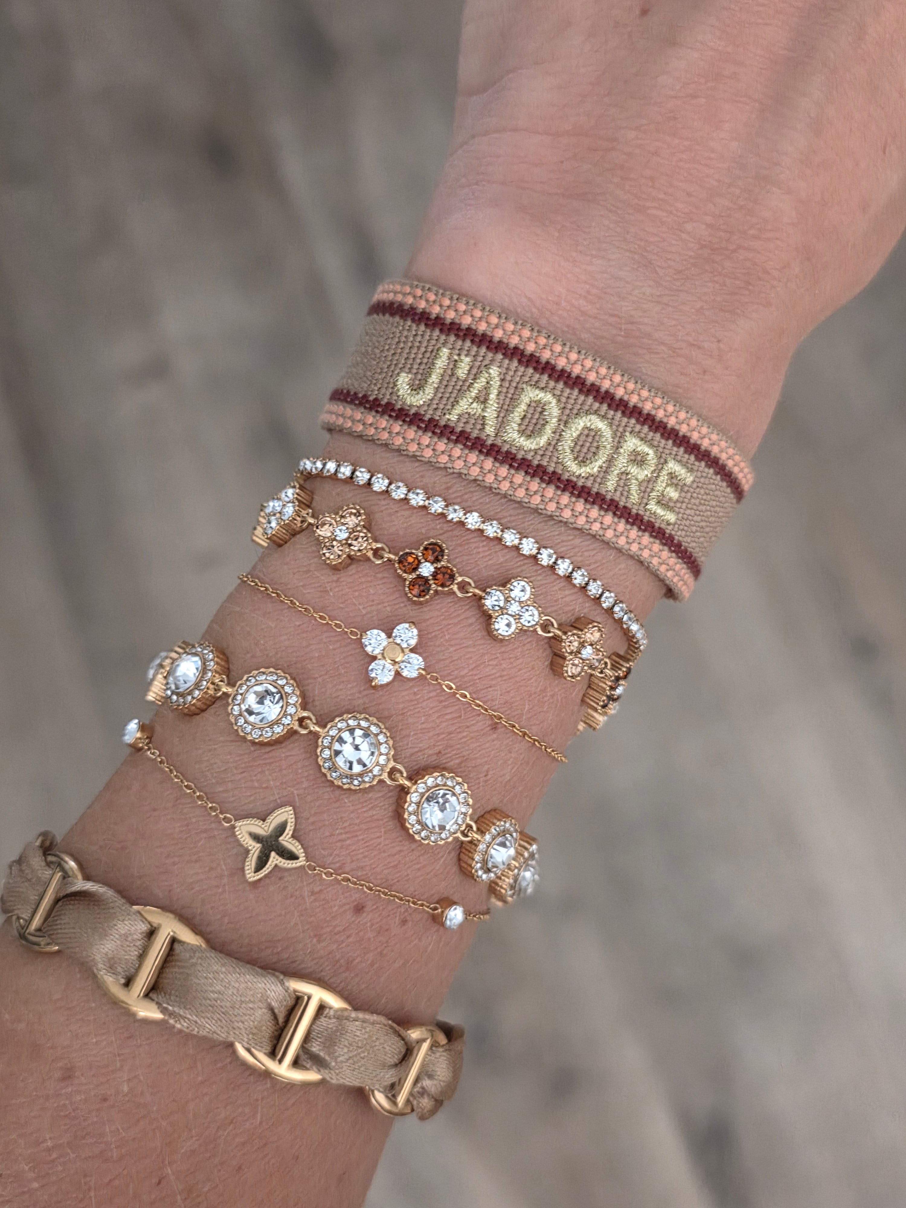 Liany • Bracelet J’adore en tissu