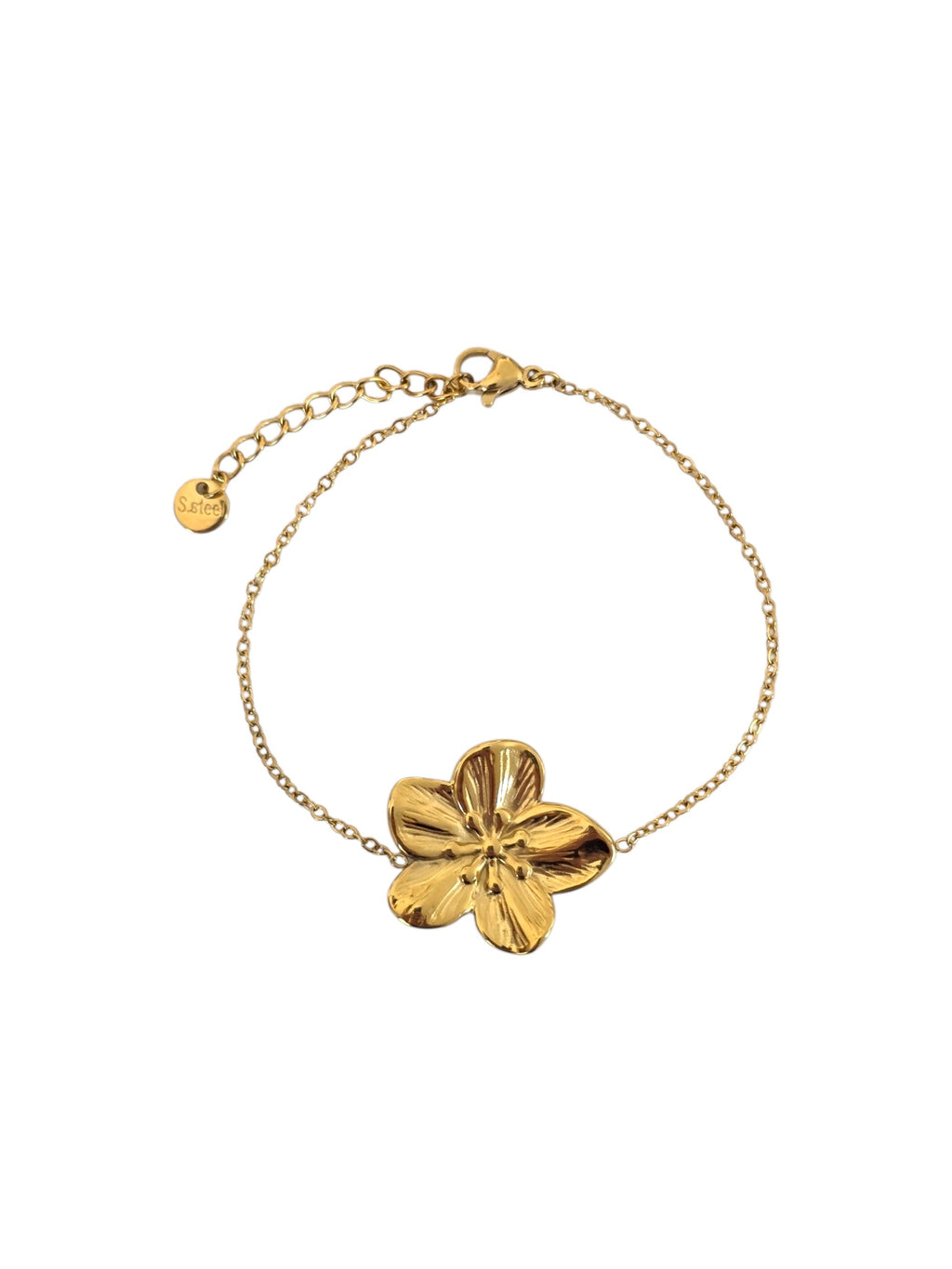 Camélia • Bracelet acier inoxydable