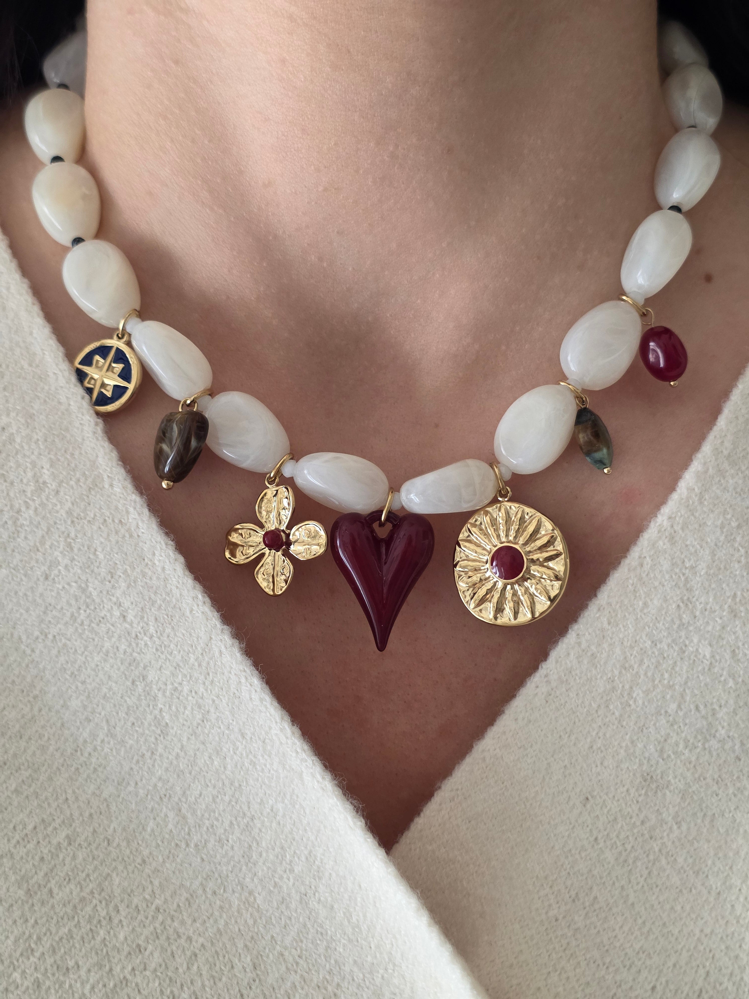 Calie • Collier breloque acier inoxydable