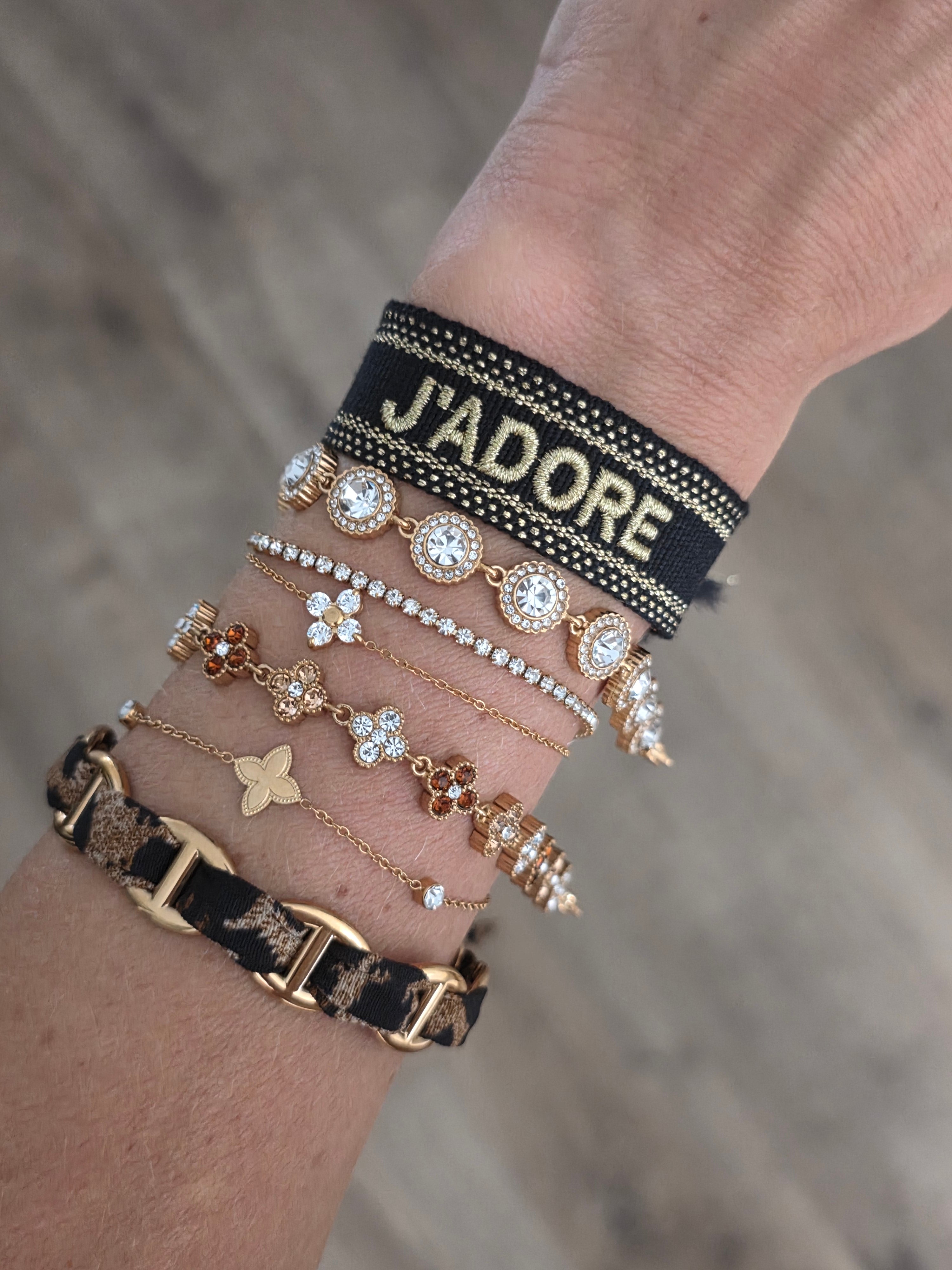 Liany • Bracelet J’adore en tissu