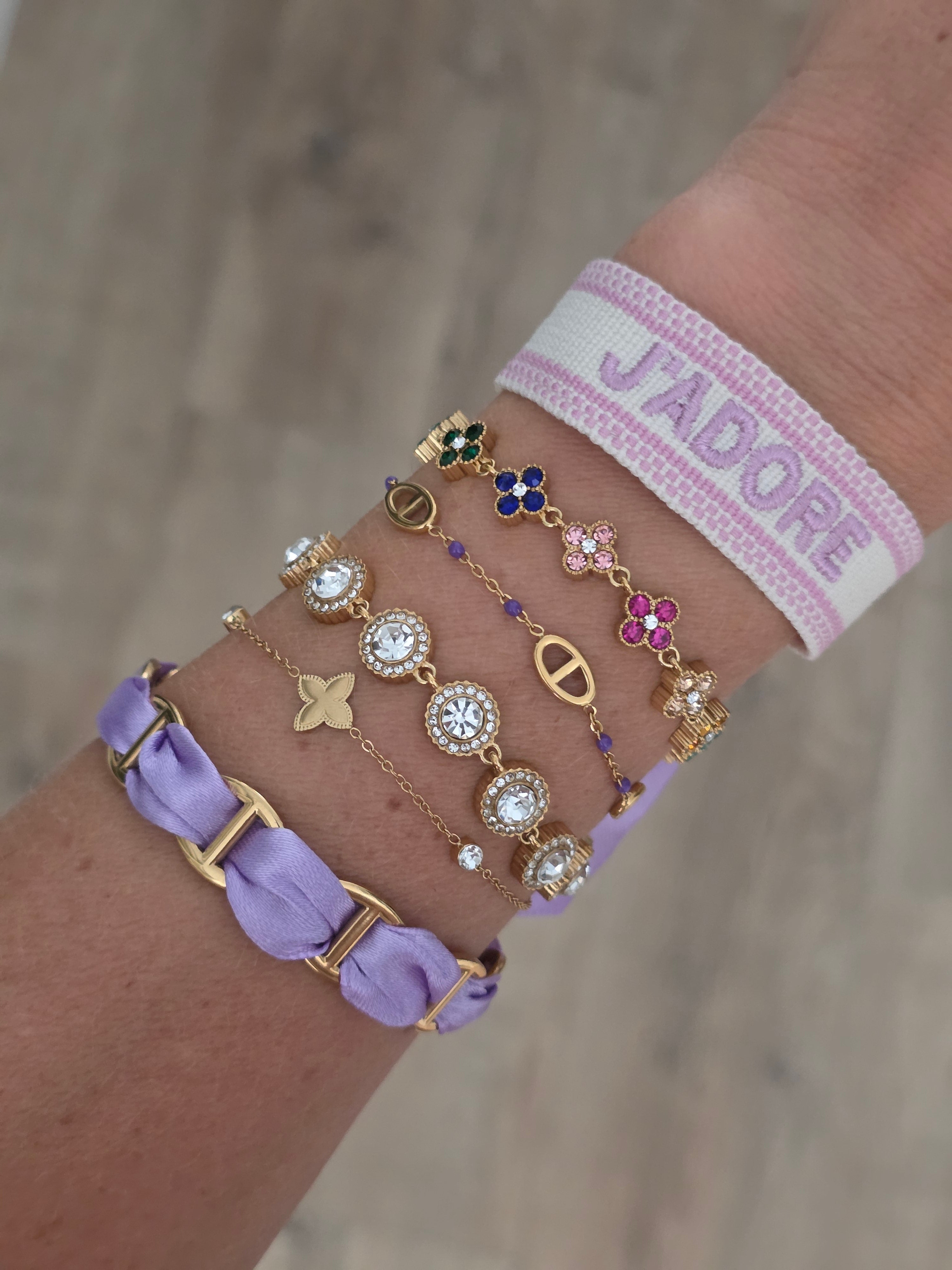 Liany • Bracelet J’adore en tissu