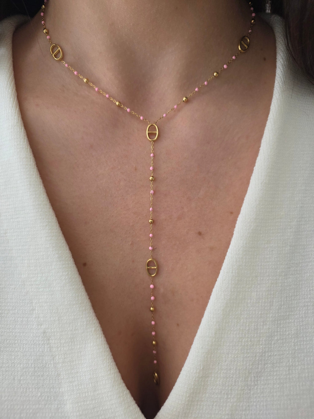 Rose • Collier en acier inoxydable