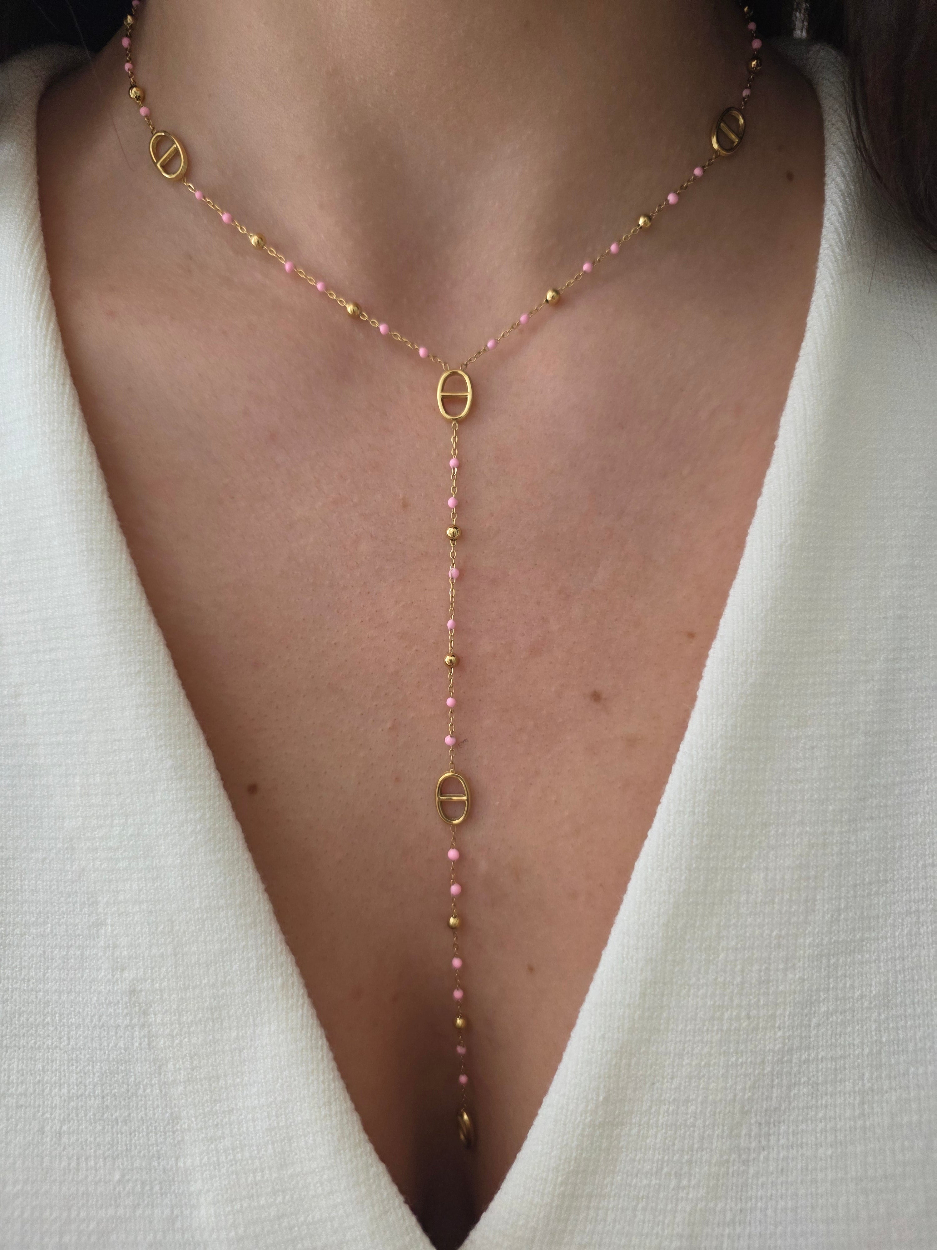 Rose • Collier en acier inoxydable