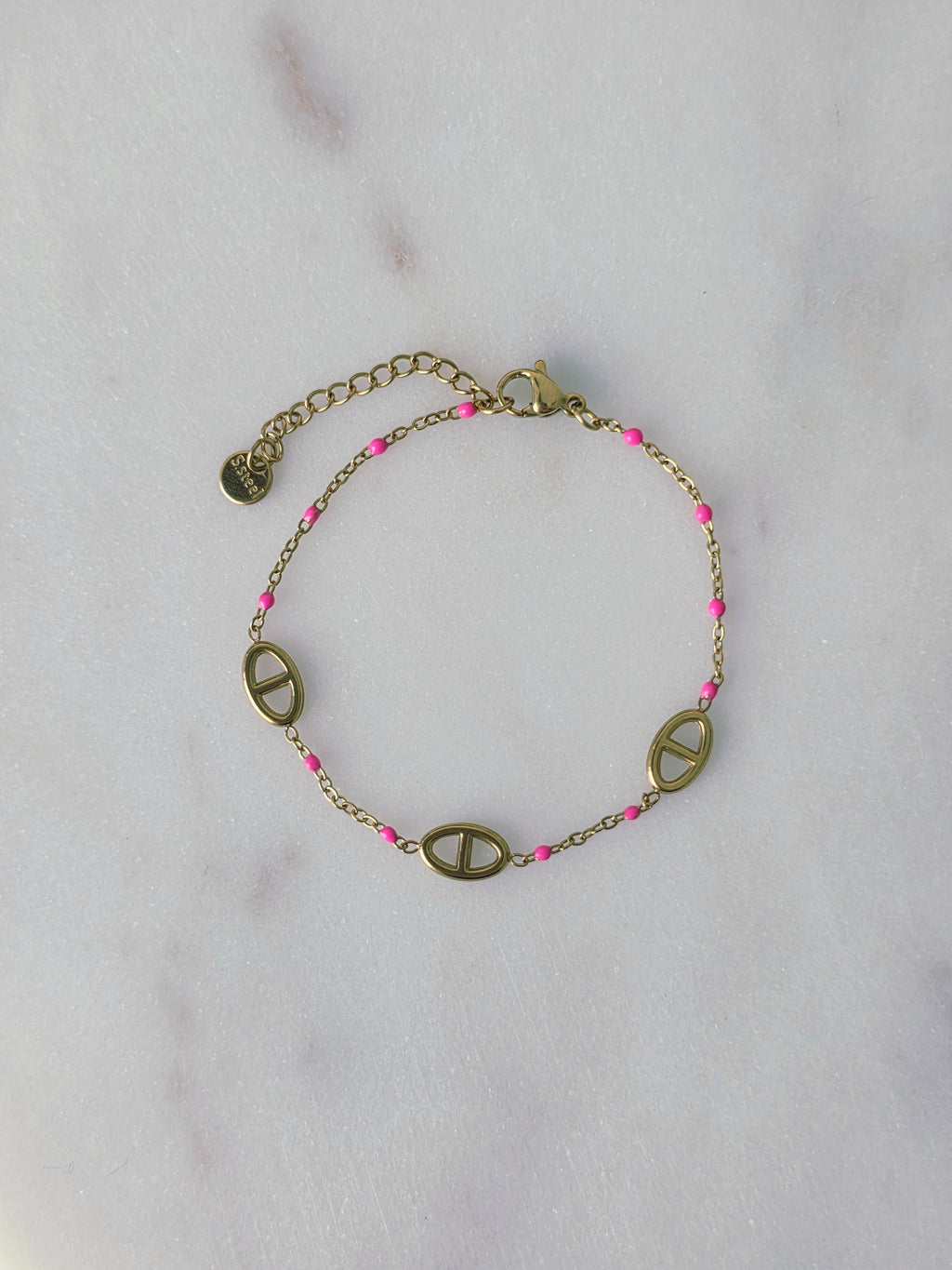 Milo rose • Bracelet acier inoxydable