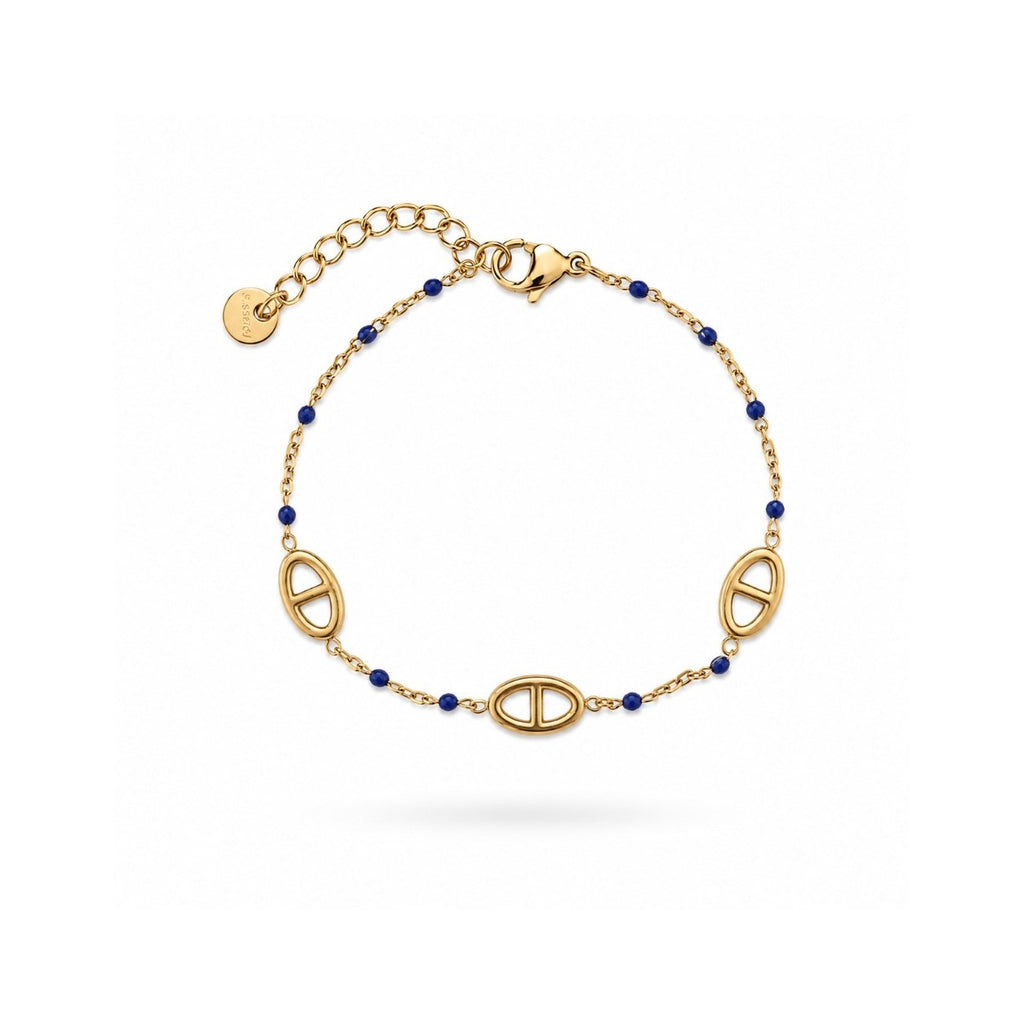 Milo bleu marine • Bracelet acier inoxydable