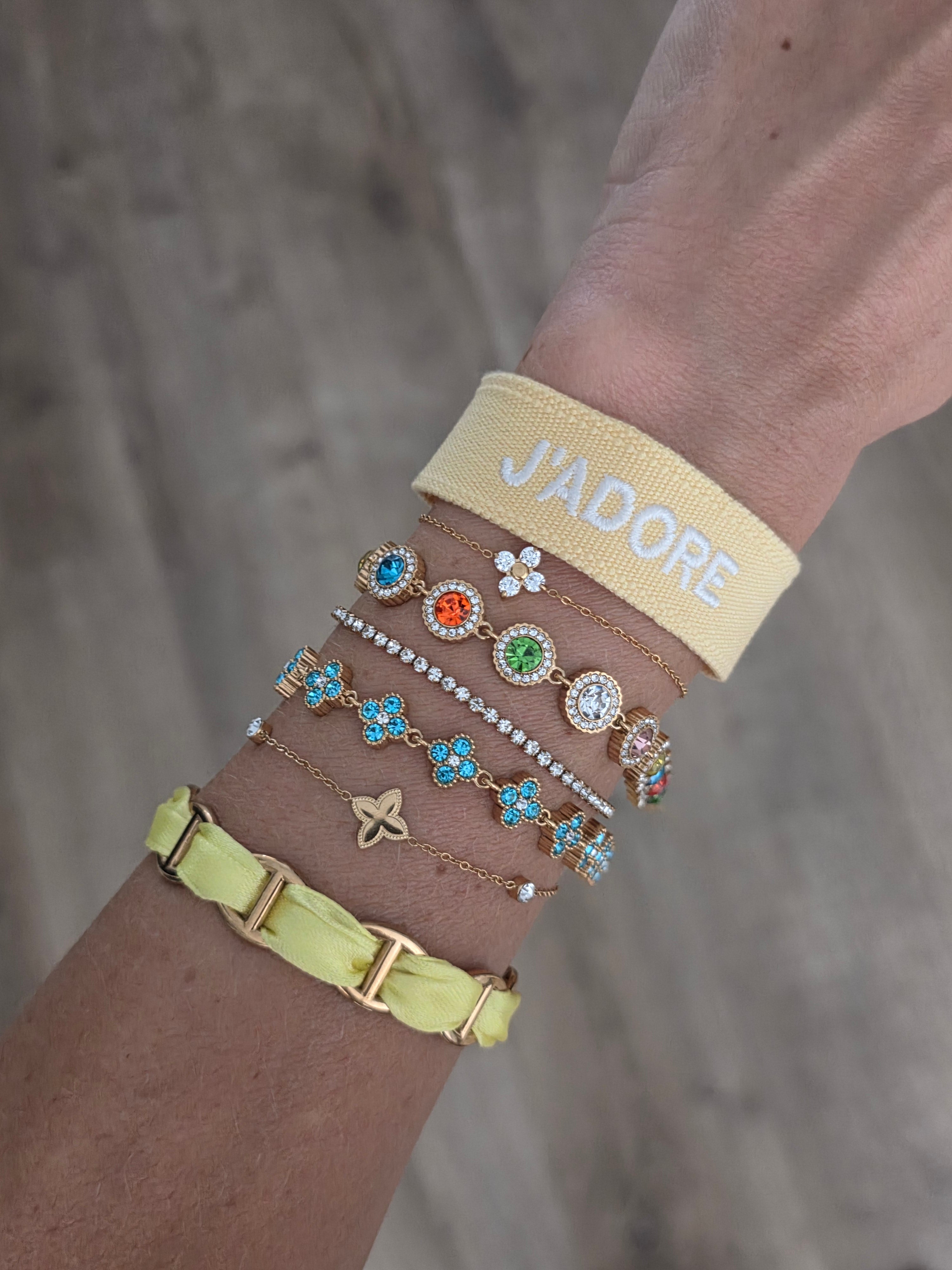 Liany • Bracelet J’adore en tissu