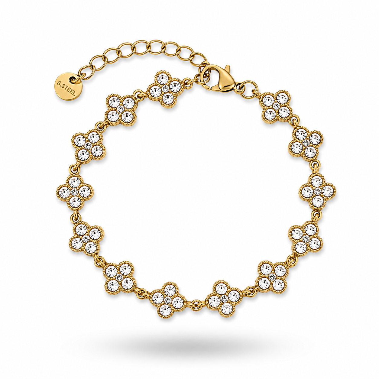 Federicka blanc • Bracelet acier inoxydable