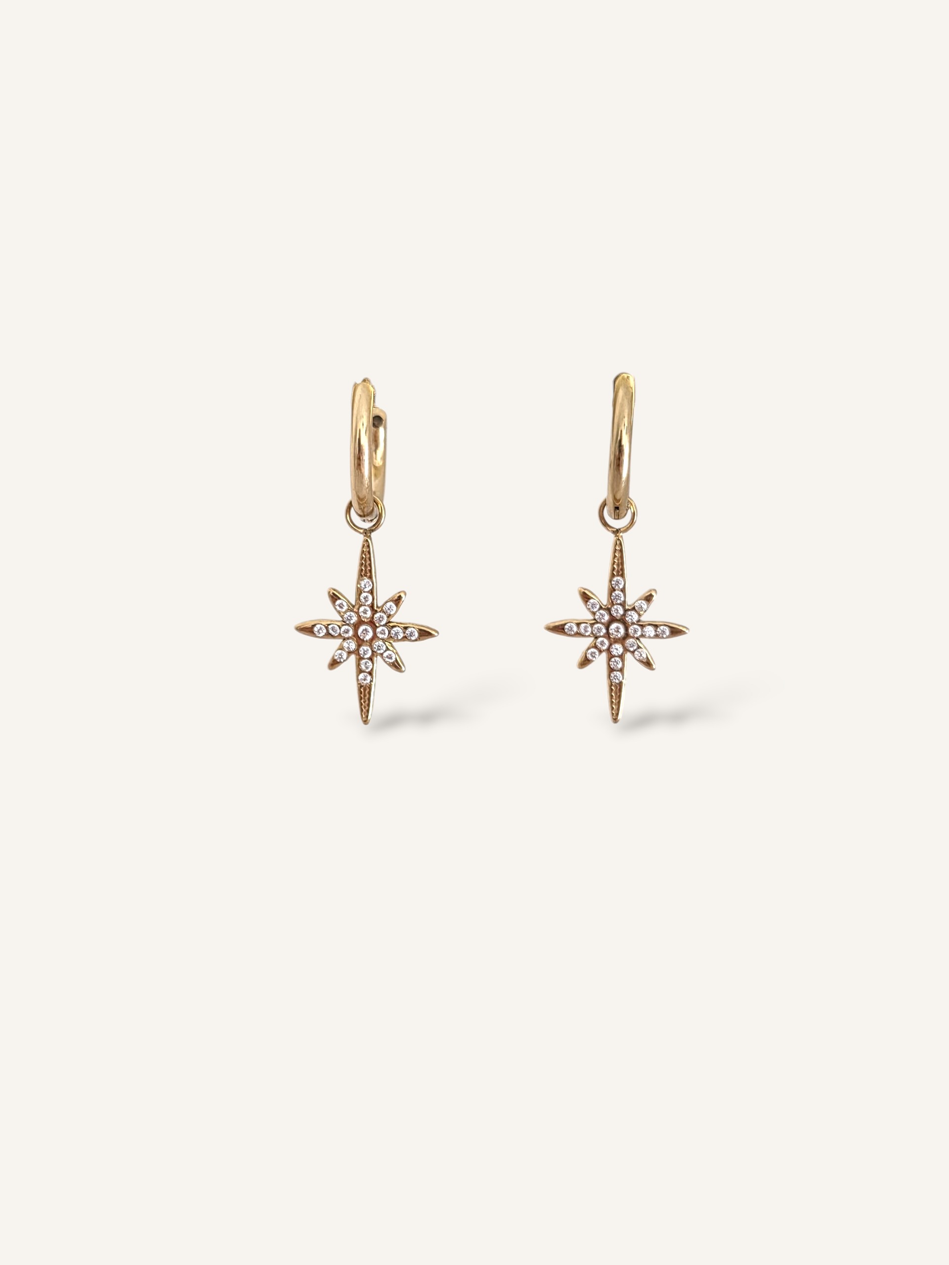 Suzanne • Boucles d'oreilles en acier inoxydable et zircons