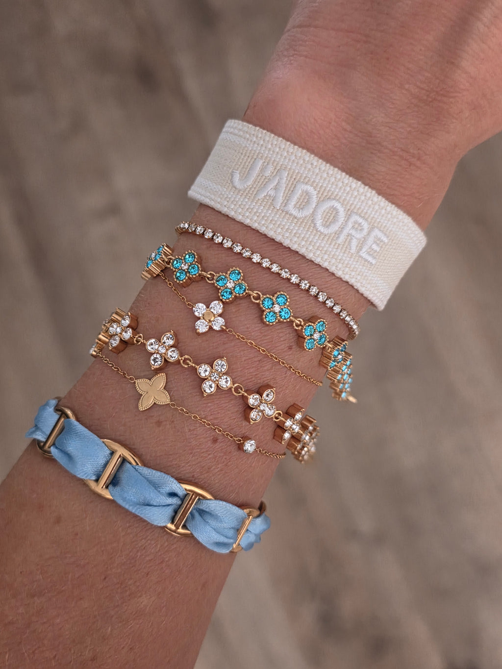 Liany • Bracelet J’adore en tissu