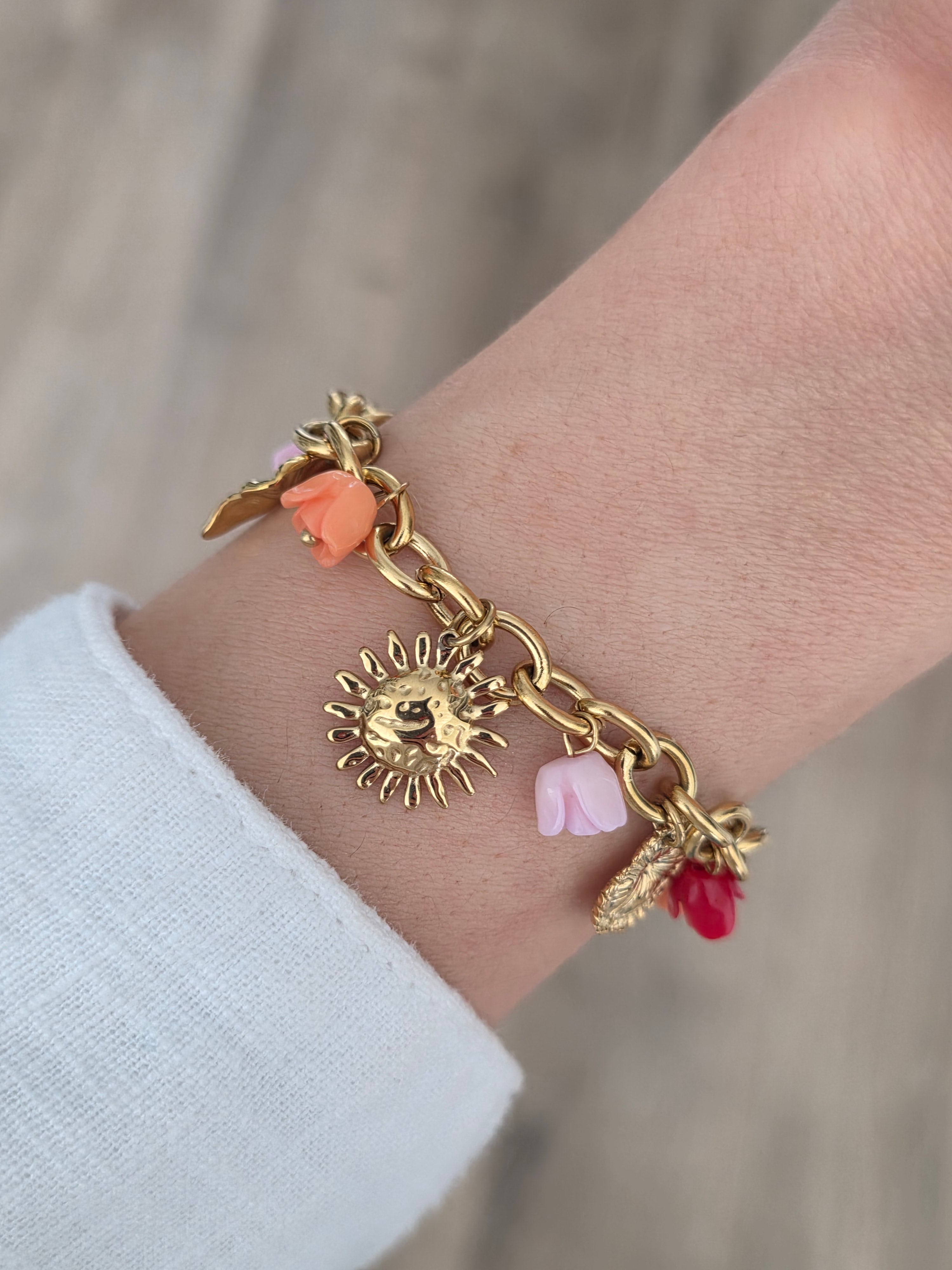 Alya • Bracelet breloques acier inoxydable